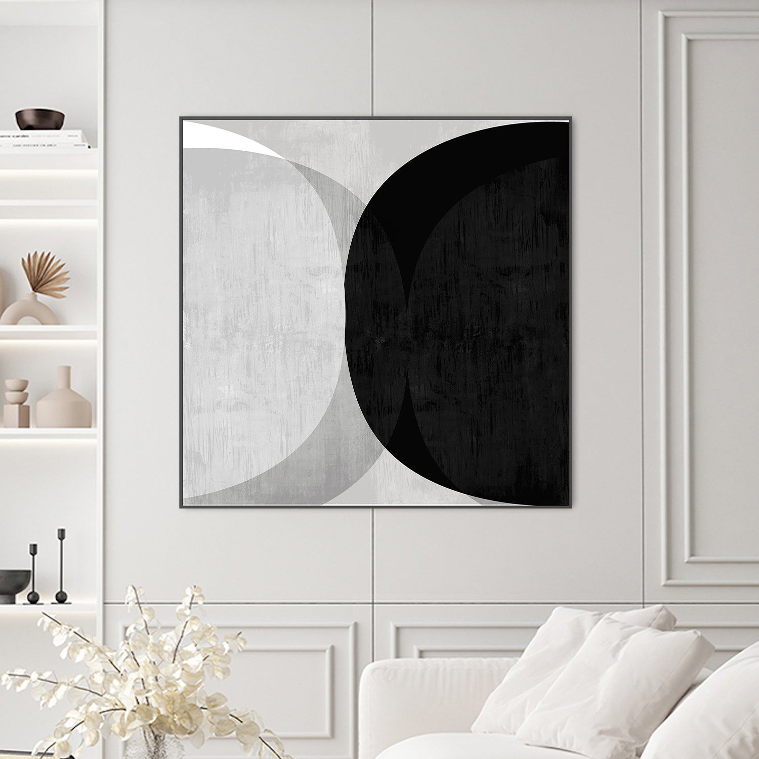 wall-art-print-canvas-poster-framed-Modern Texture Circular, Style B-2