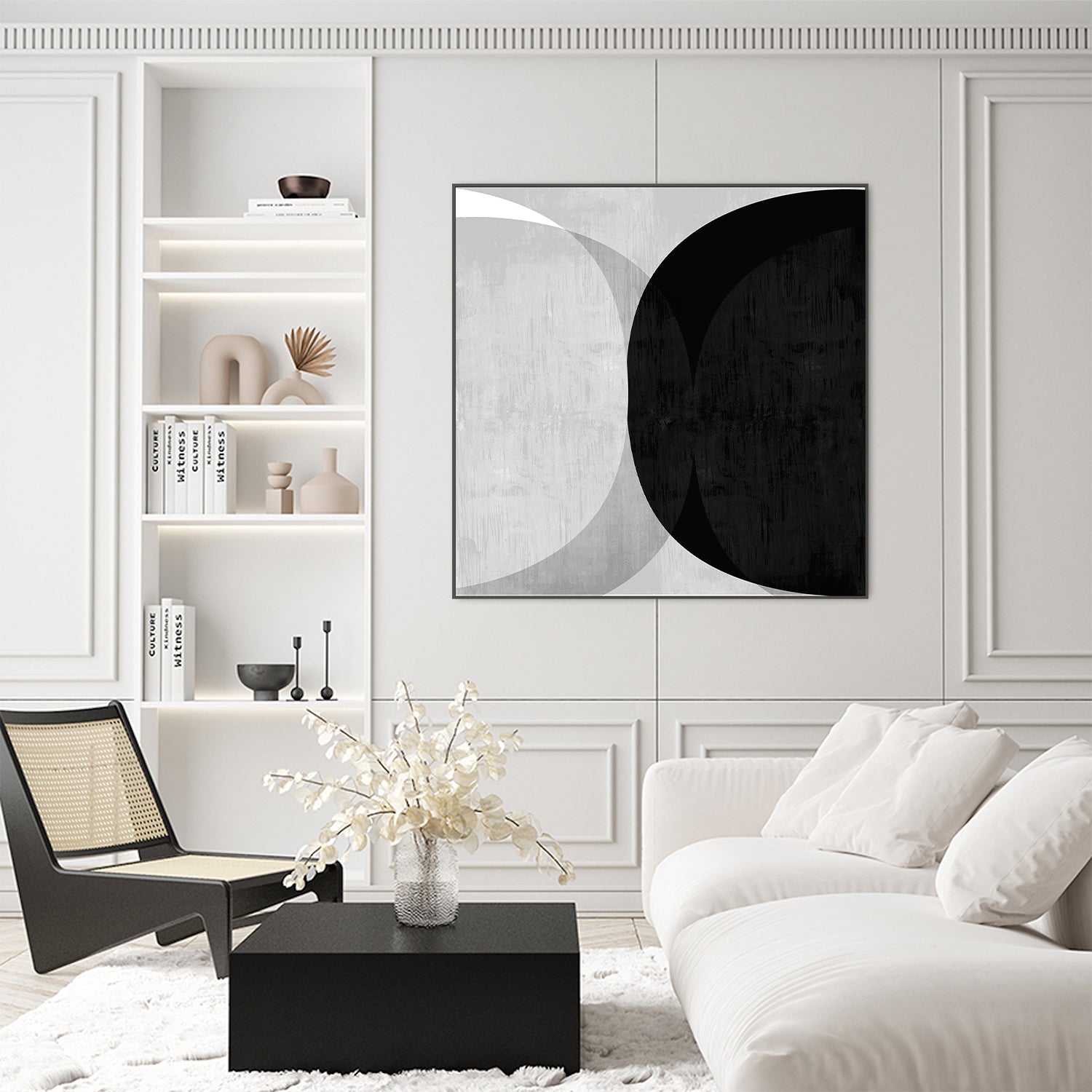 wall-art-print-canvas-poster-framed-Modern Texture Circular, Style B-7