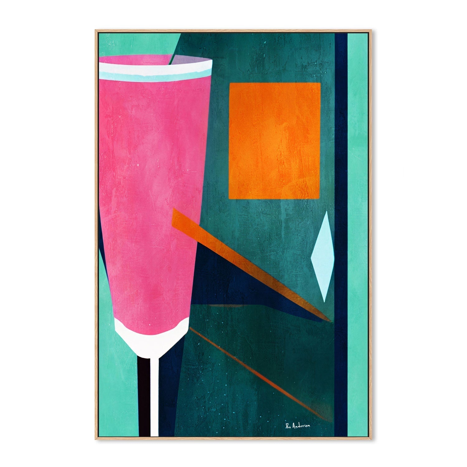 wall-art-print-canvas-poster-framed-Mon Petite Crement Rose , By Bo Anderson-4