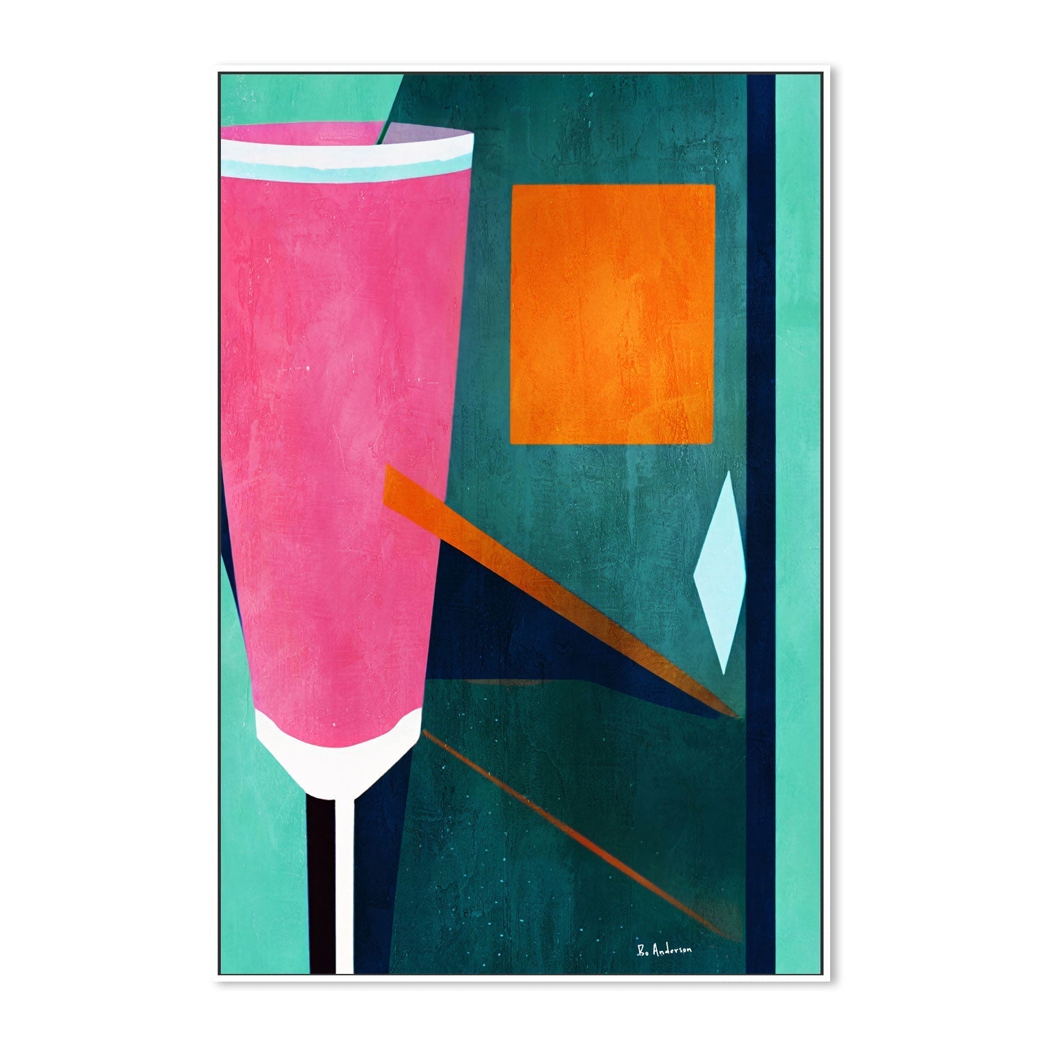 wall-art-print-canvas-poster-framed-Mon Petite Crement Rose , By Bo Anderson-5