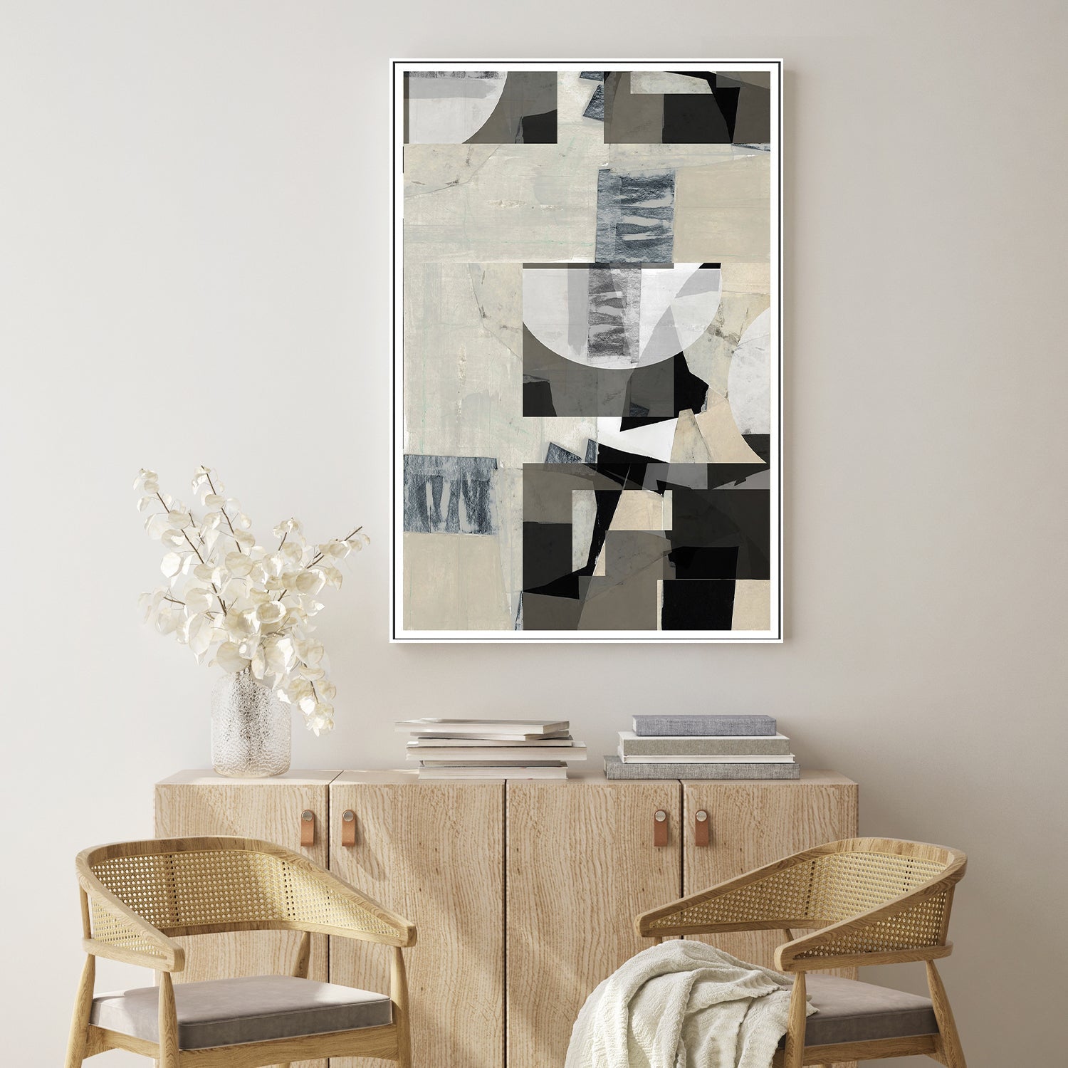 wall-art-print-canvas-poster-framed-Monochrome Composition, Style C-7