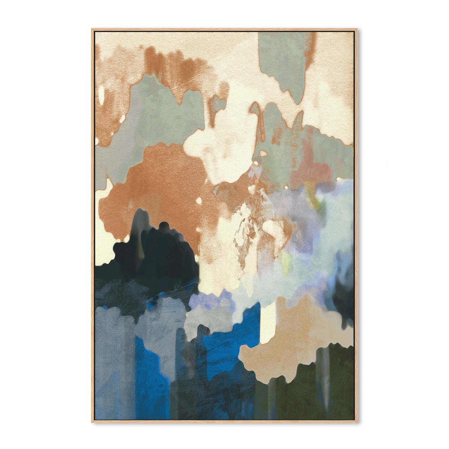 wall-art-print-canvas-poster-framed-Mood, blue and brown-4