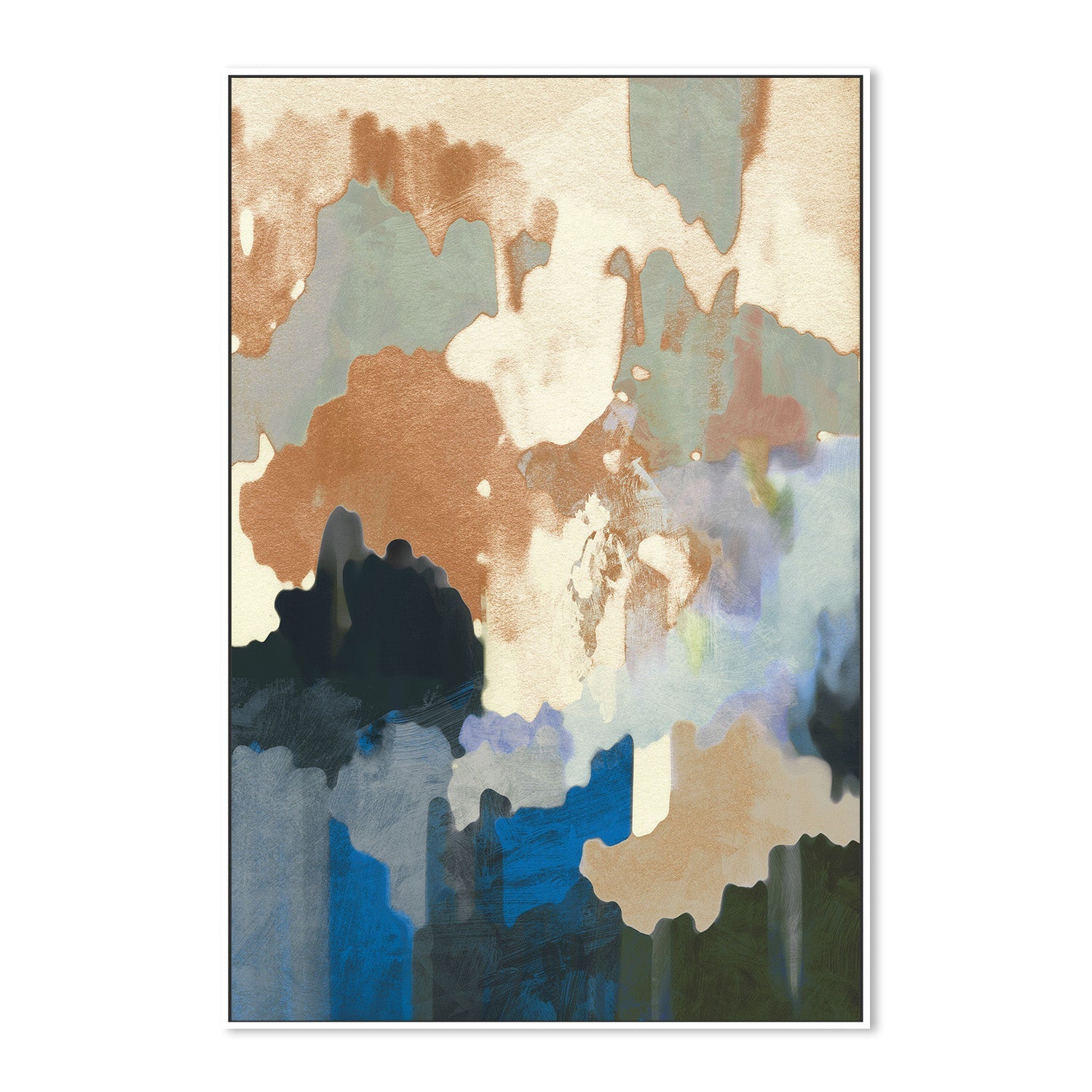 wall-art-print-canvas-poster-framed-Mood, blue and brown-5
