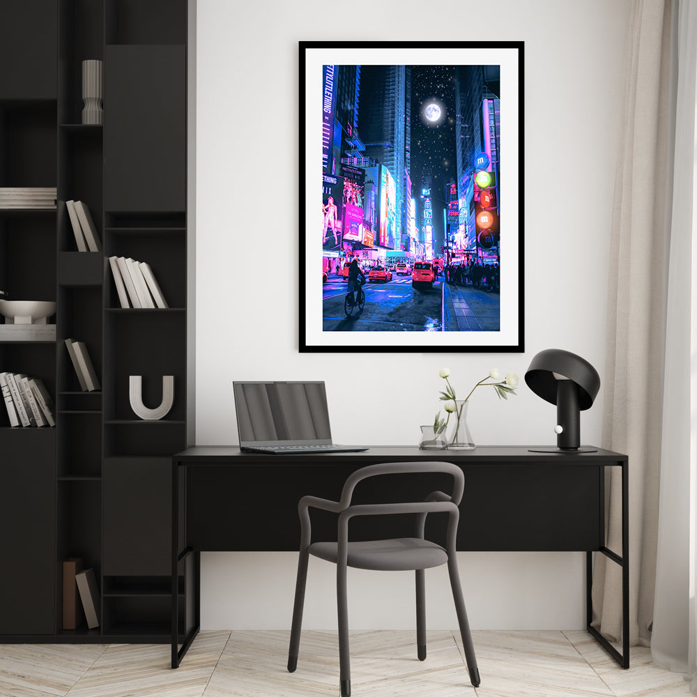 wall-art-print-canvas-poster-framed-Moon City, By Petra Takkar-GIOIA-WALL-ART