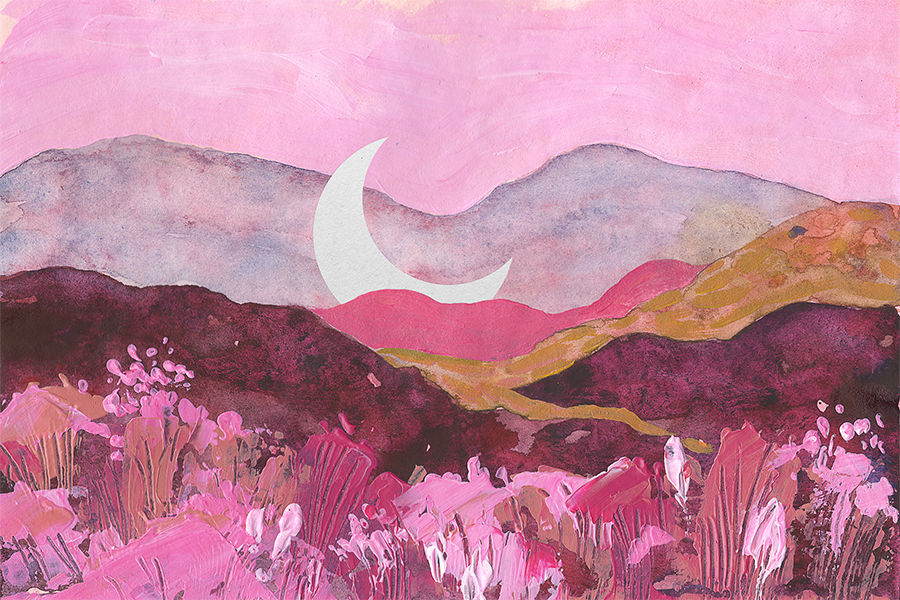 wall-art-print-canvas-poster-framed-Moon Cradle Among the Hills-1
