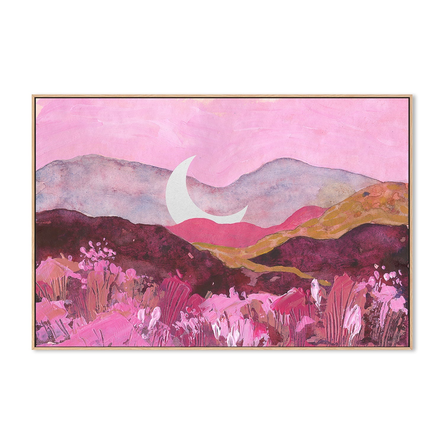 wall-art-print-canvas-poster-framed-Moon Cradle Among the Hills-4