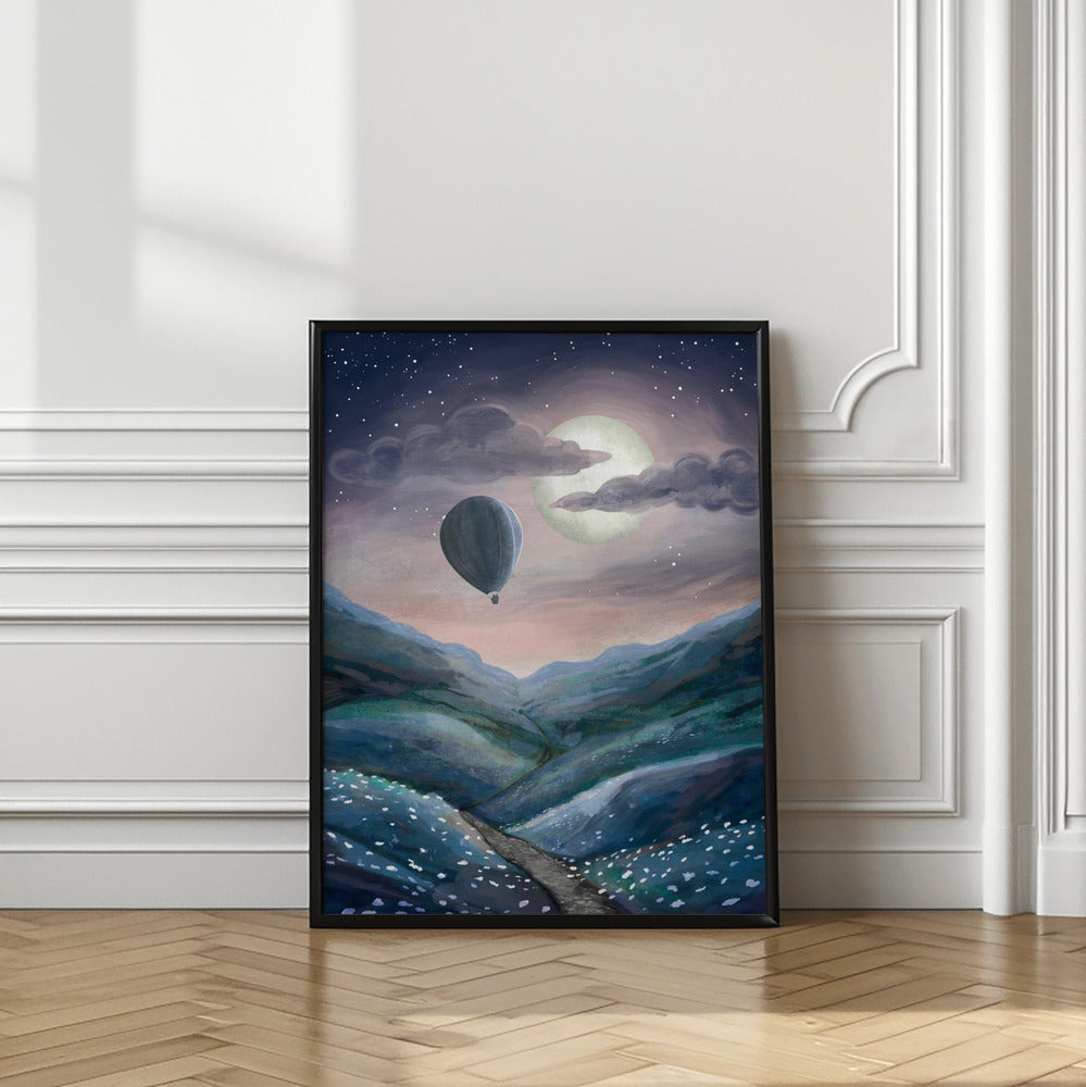 wall-art-print-canvas-poster-framed-Moonlight landscape , By EMELIEmaria-2