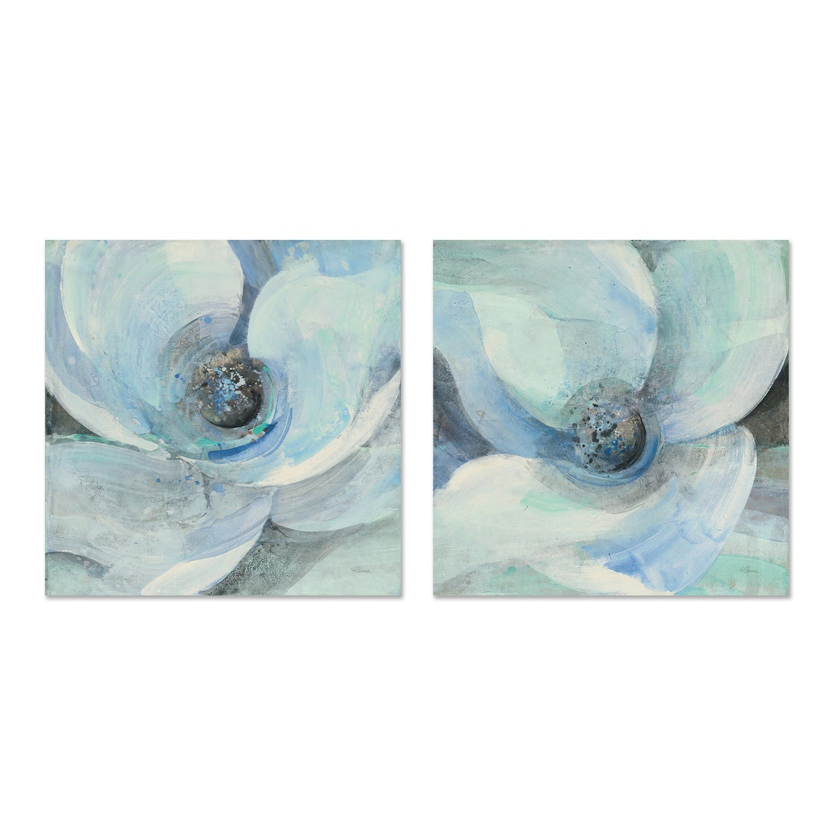 wall-art-print-canvas-poster-framed-Moonlight Magnolia, Style A & B, Set Of 2 , By Albena Hristova-GIOIA-WALL-ART