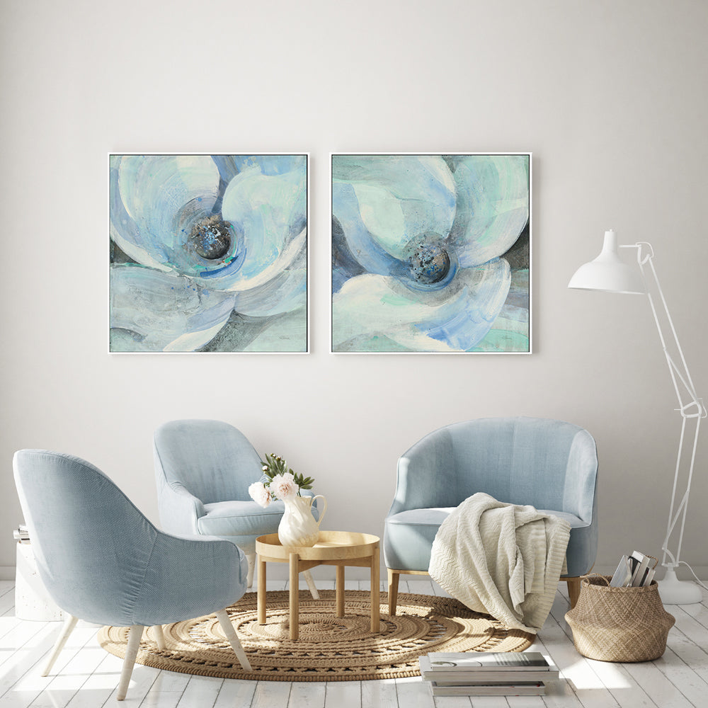 wall-art-print-canvas-poster-framed-Moonlight Magnolia, Style A & B, Set Of 2 , By Albena Hristova-GIOIA-WALL-ART