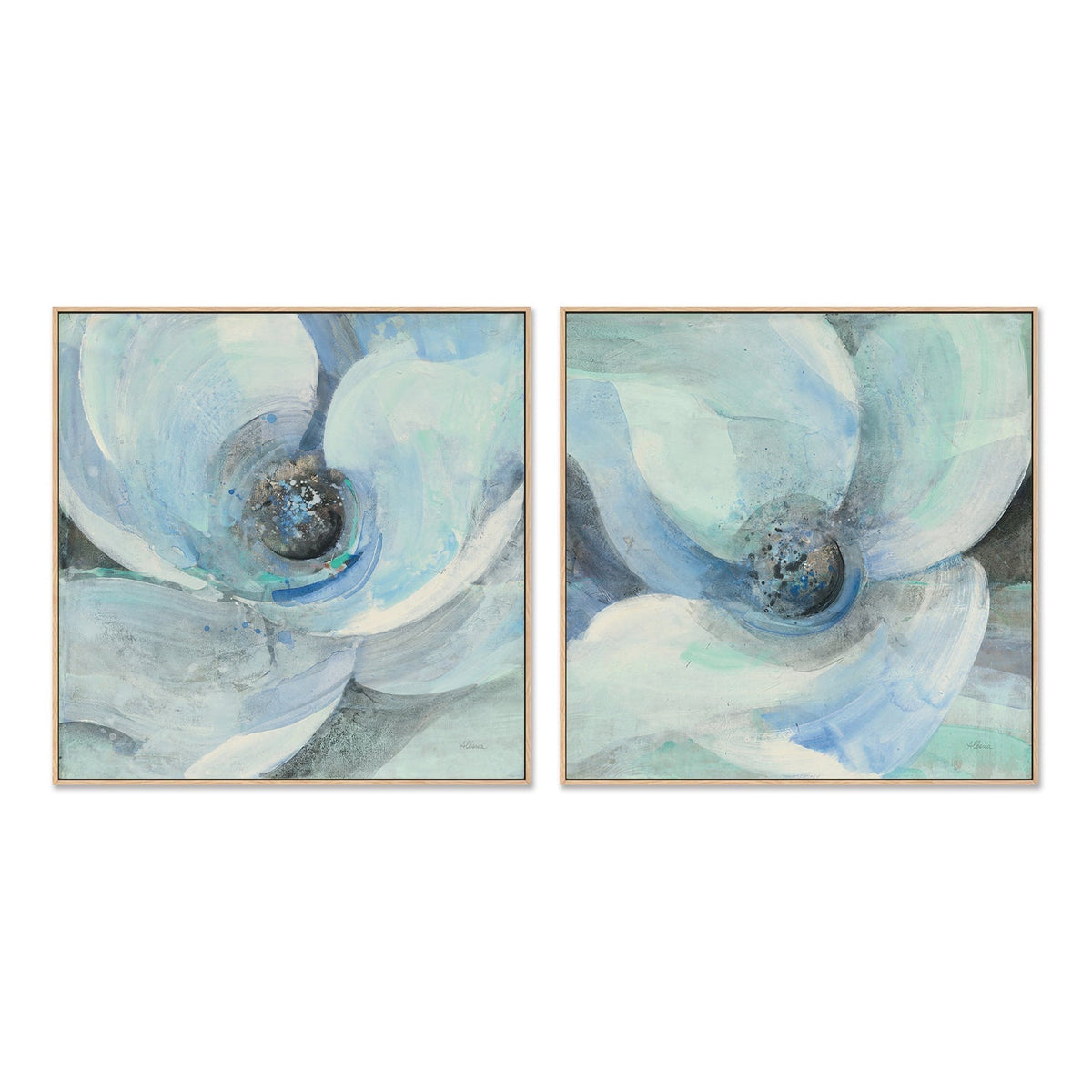 wall-art-print-canvas-poster-framed-Moonlight Magnolia, Style A & B, Set Of 2 , By Albena Hristova-GIOIA-WALL-ART