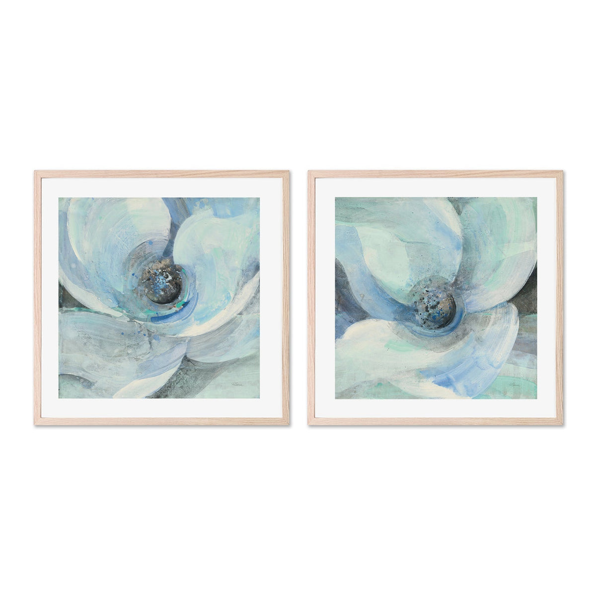 wall-art-print-canvas-poster-framed-Moonlight Magnolia, Style A & B, Set Of 2 , By Albena Hristova-GIOIA-WALL-ART