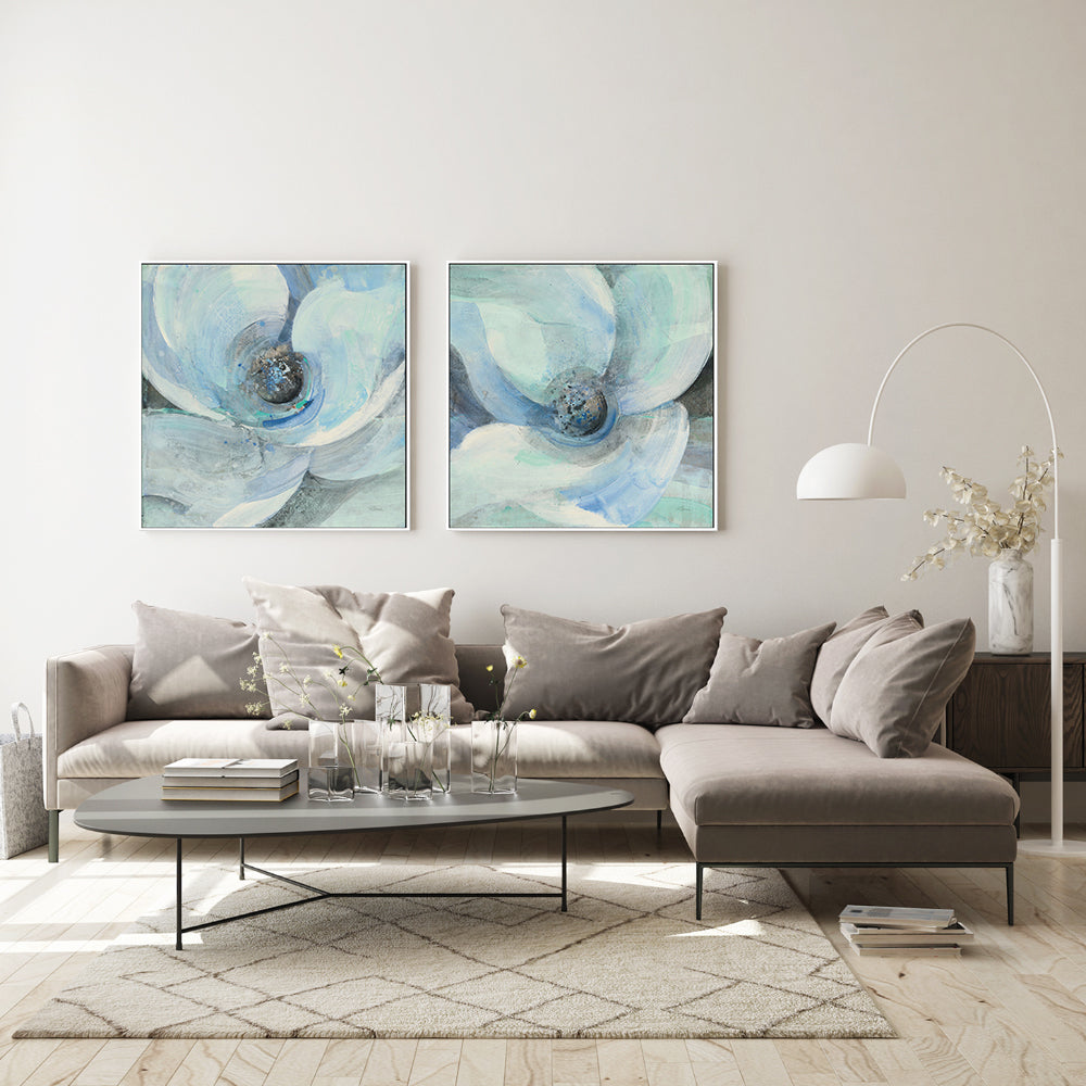 wall-art-print-canvas-poster-framed-Moonlight Magnolia, Style A & B, Set Of 2 , By Albena Hristova-GIOIA-WALL-ART