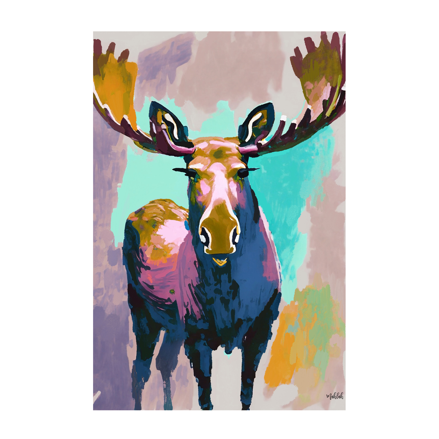 wall-art-print-canvas-poster-framed-Moose , By Inkheart Designs-1