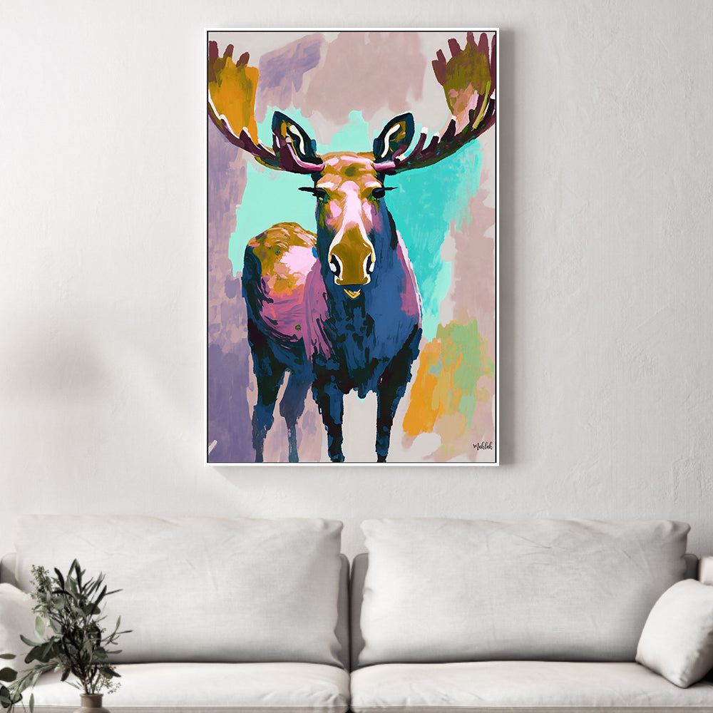 wall-art-print-canvas-poster-framed-Moose , By Inkheart Designs-2