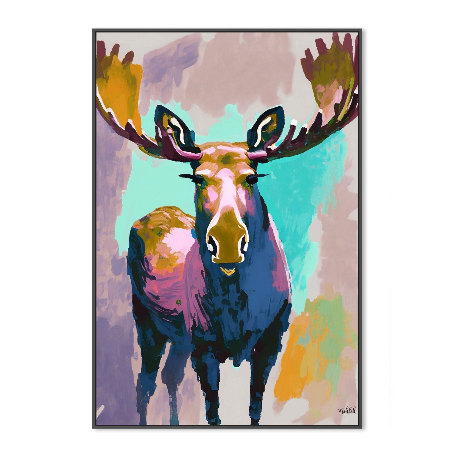 wall-art-print-canvas-poster-framed-Moose , By Inkheart Designs-3