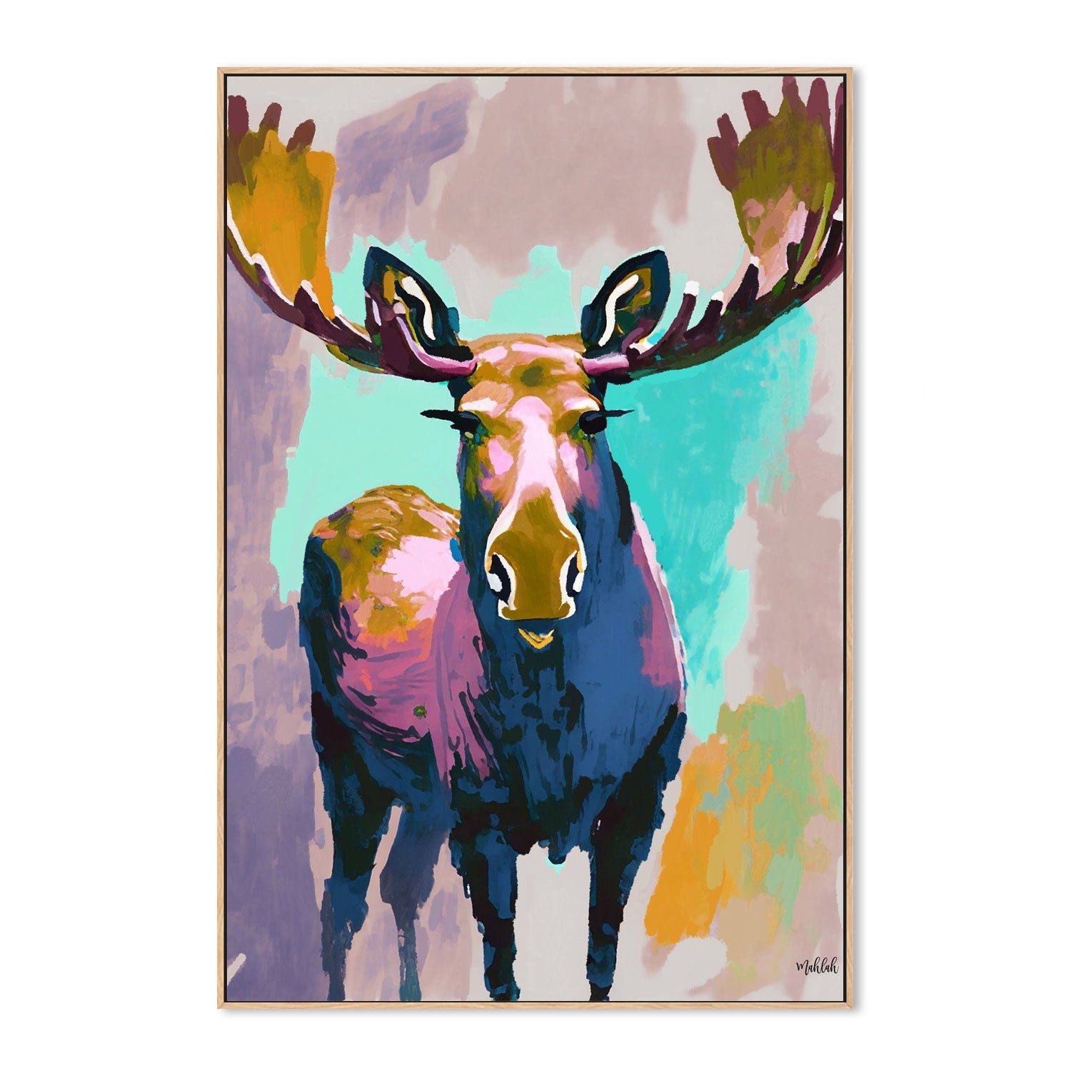 wall-art-print-canvas-poster-framed-Moose , By Inkheart Designs-4