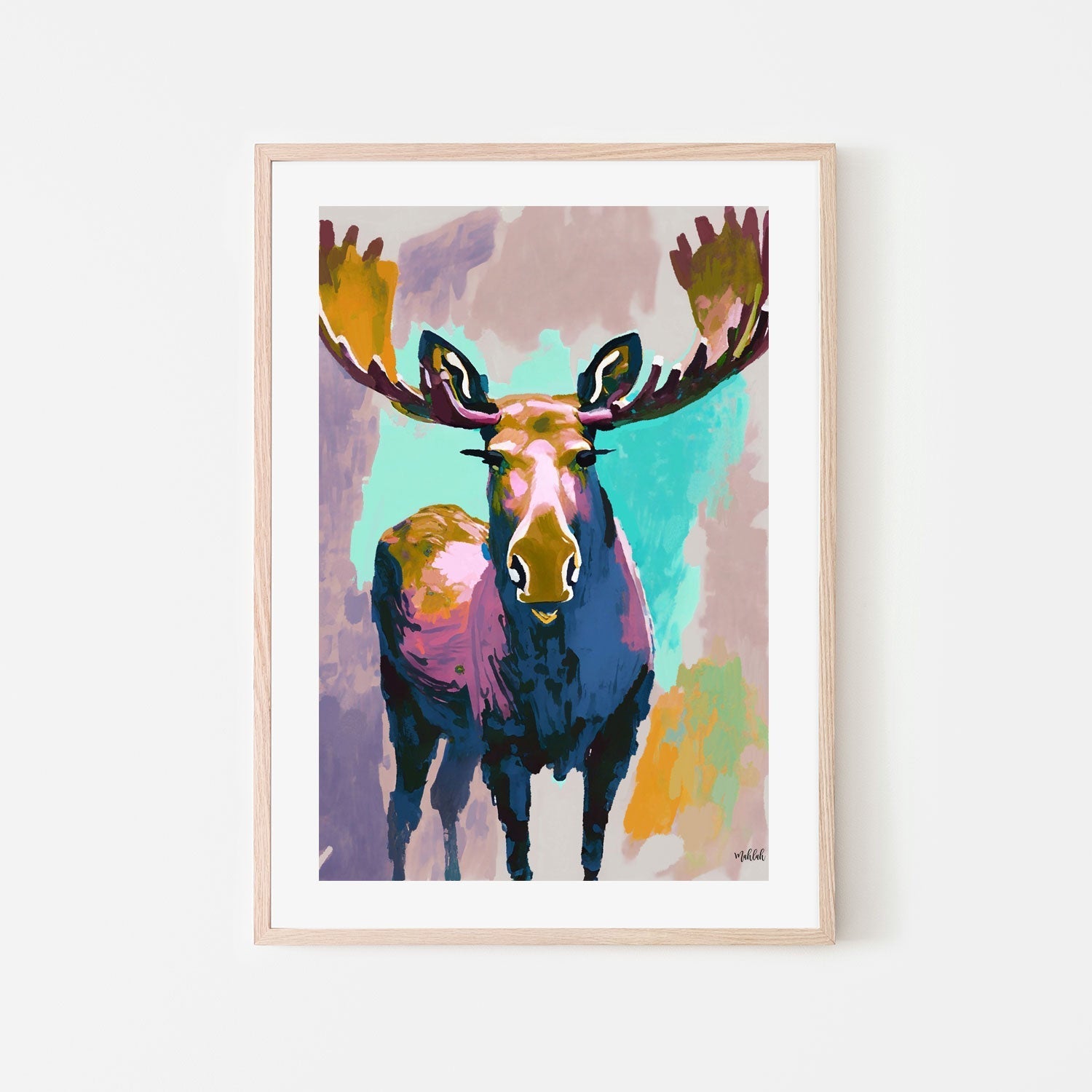 wall-art-print-canvas-poster-framed-Moose , By Inkheart Designs-6