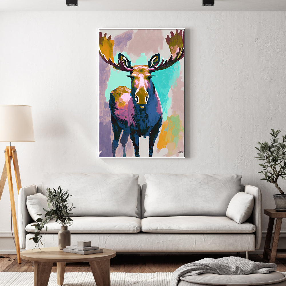 wall-art-print-canvas-poster-framed-Moose , By Inkheart Designs-7