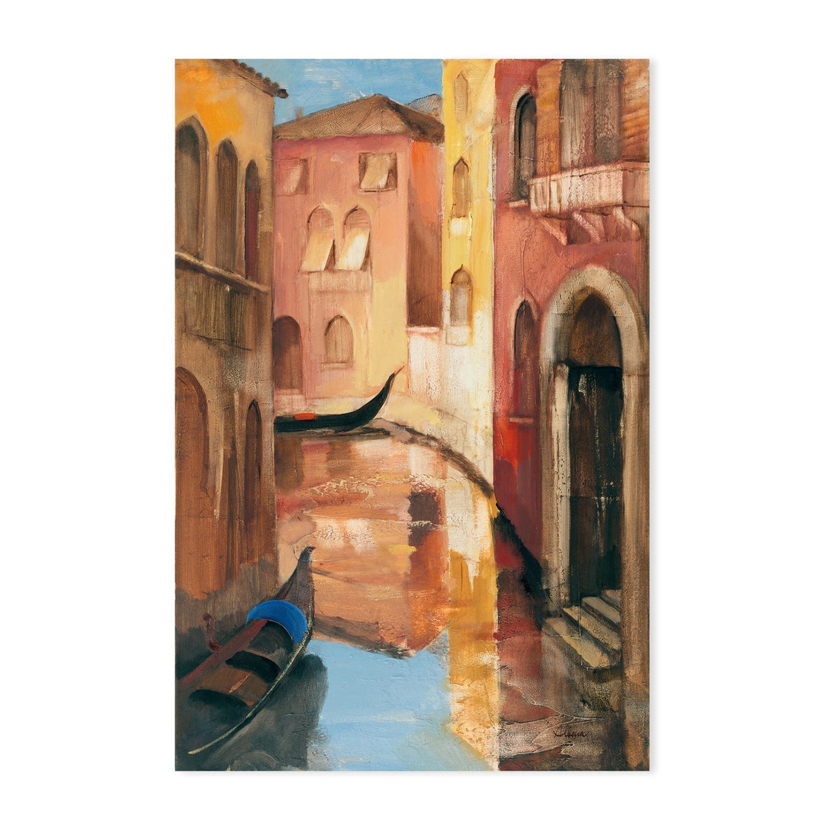 wall-art-print-canvas-poster-framed-Morning Canal, Style B , By Albena Hristova-GIOIA-WALL-ART