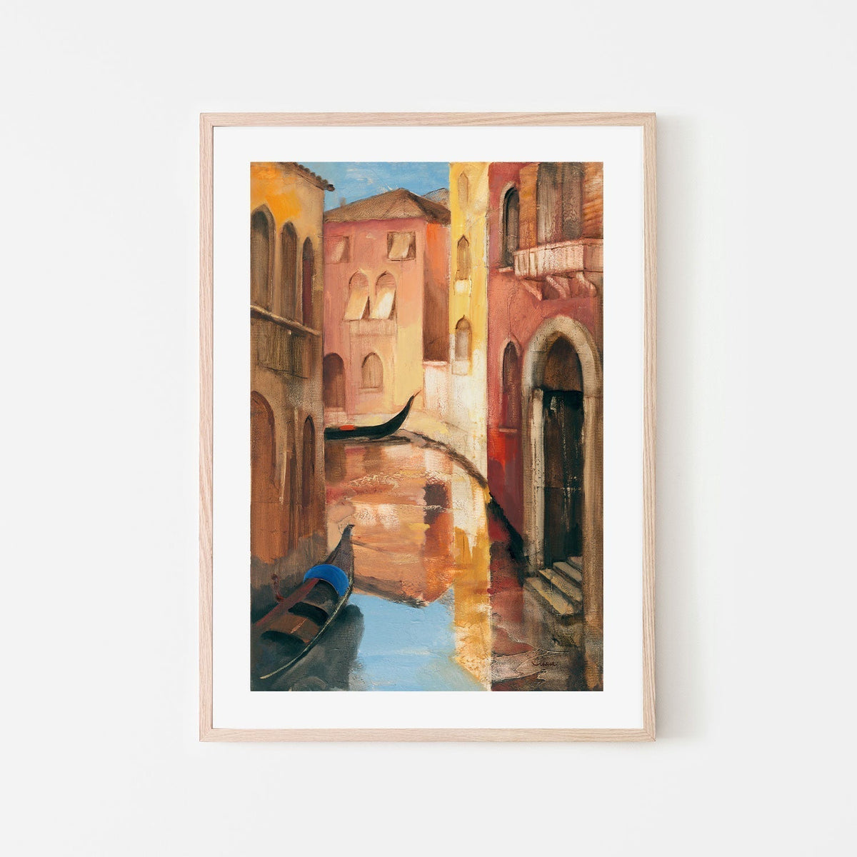 wall-art-print-canvas-poster-framed-Morning Canal, Style B , By Albena Hristova-GIOIA-WALL-ART