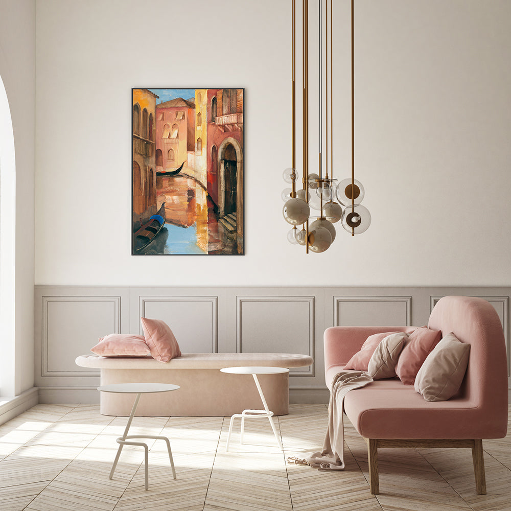 wall-art-print-canvas-poster-framed-Morning Canal, Style B , By Albena Hristova-GIOIA-WALL-ART