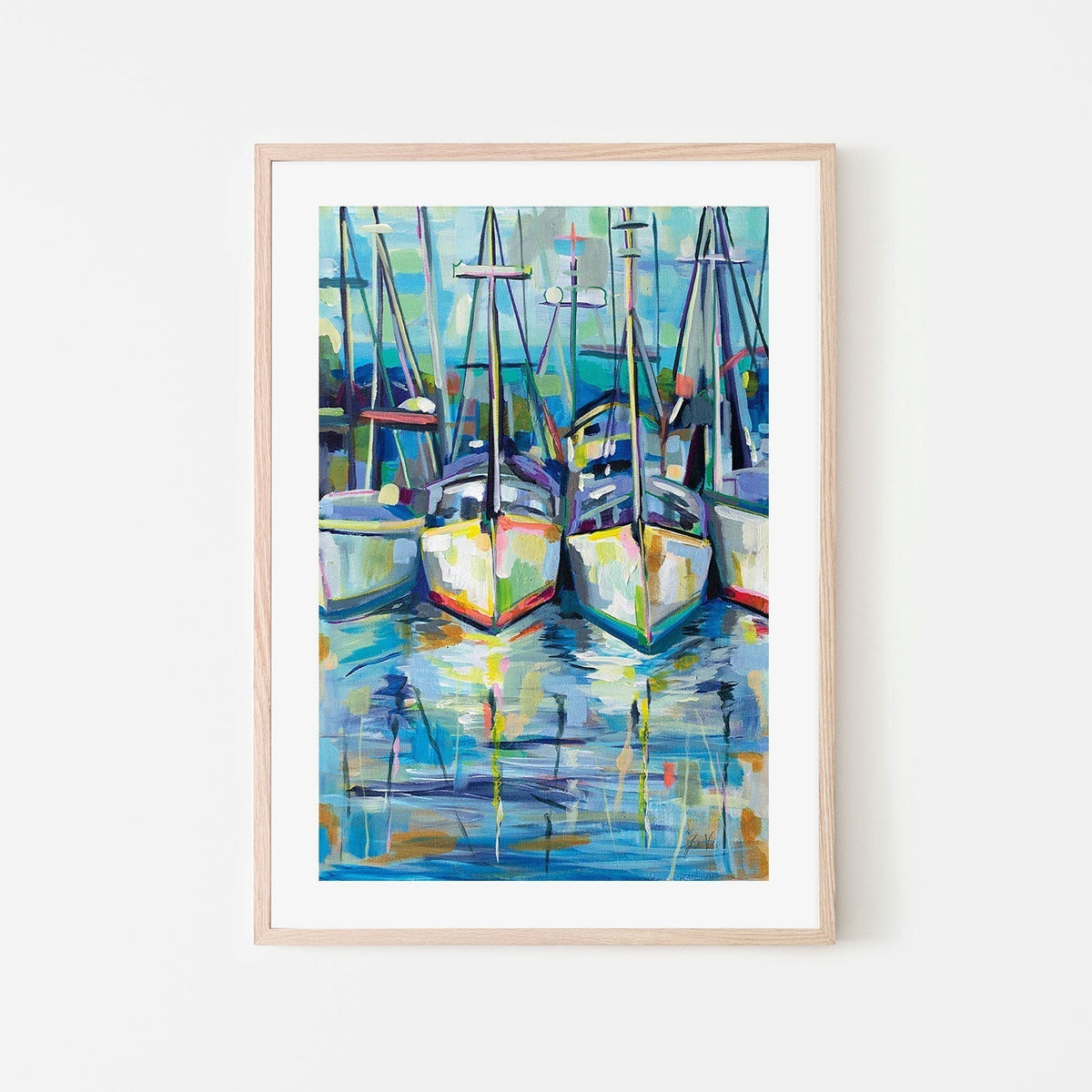 wall-art-print-canvas-poster-framed-Morning Dock Crop Paint by Number-by-Jeanette Vertentes-Gioia Wall Art