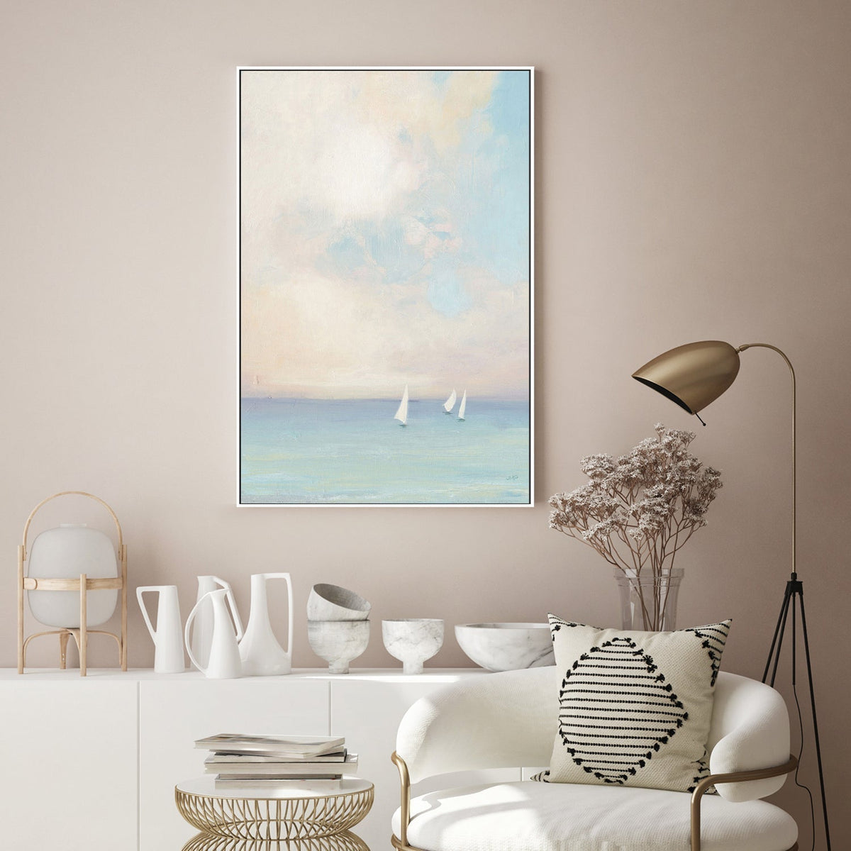 wall-art-print-canvas-poster-framed-Morning Sail, Style B-by-Julia Purinton-Gioia Wall Art