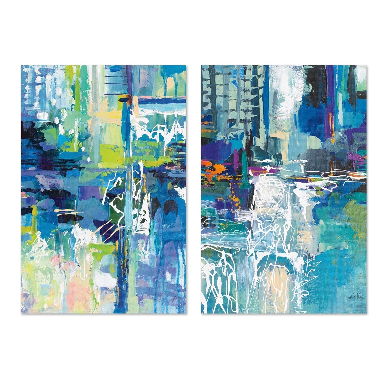 wall-art-print-canvas-poster-framed-Motion Sequence, Set of 2-by-Jeanette Vertentes-Gioia Wall Art