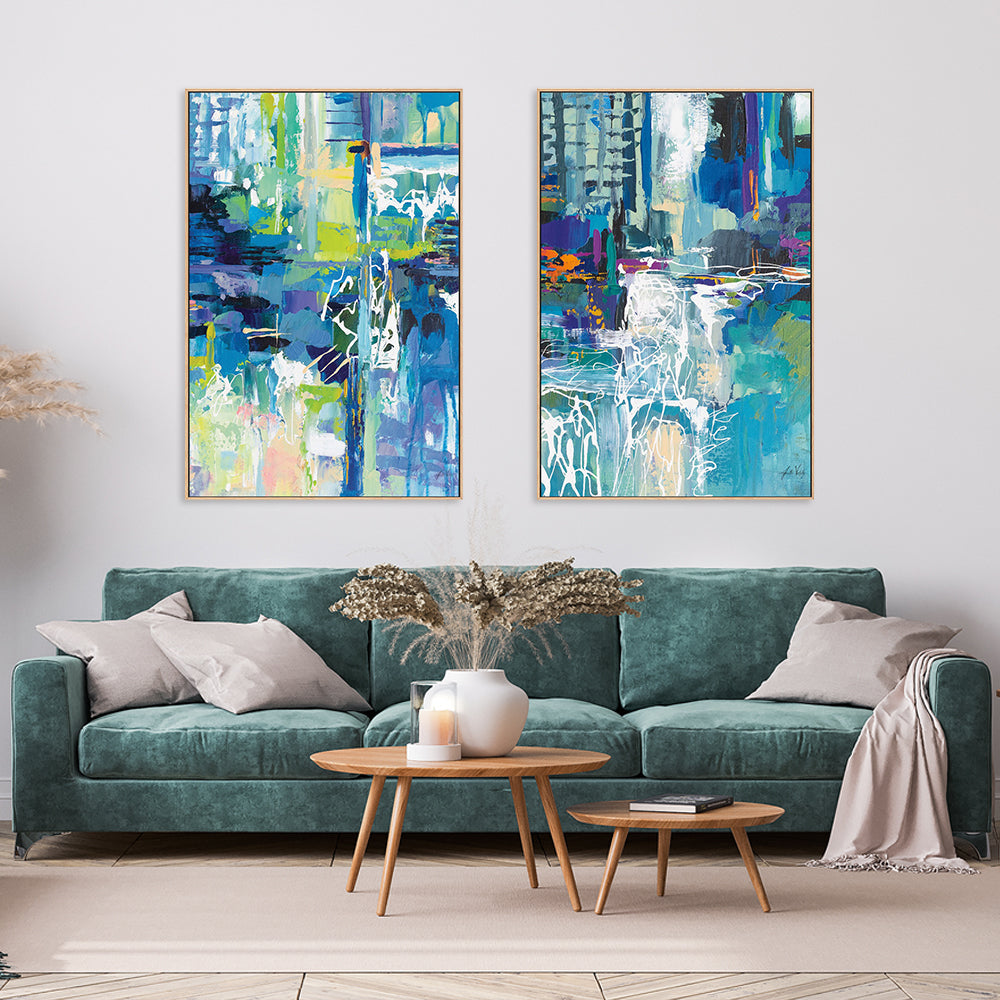 wall-art-print-canvas-poster-framed-Motion Sequence, Set of 2-by-Jeanette Vertentes-Gioia Wall Art