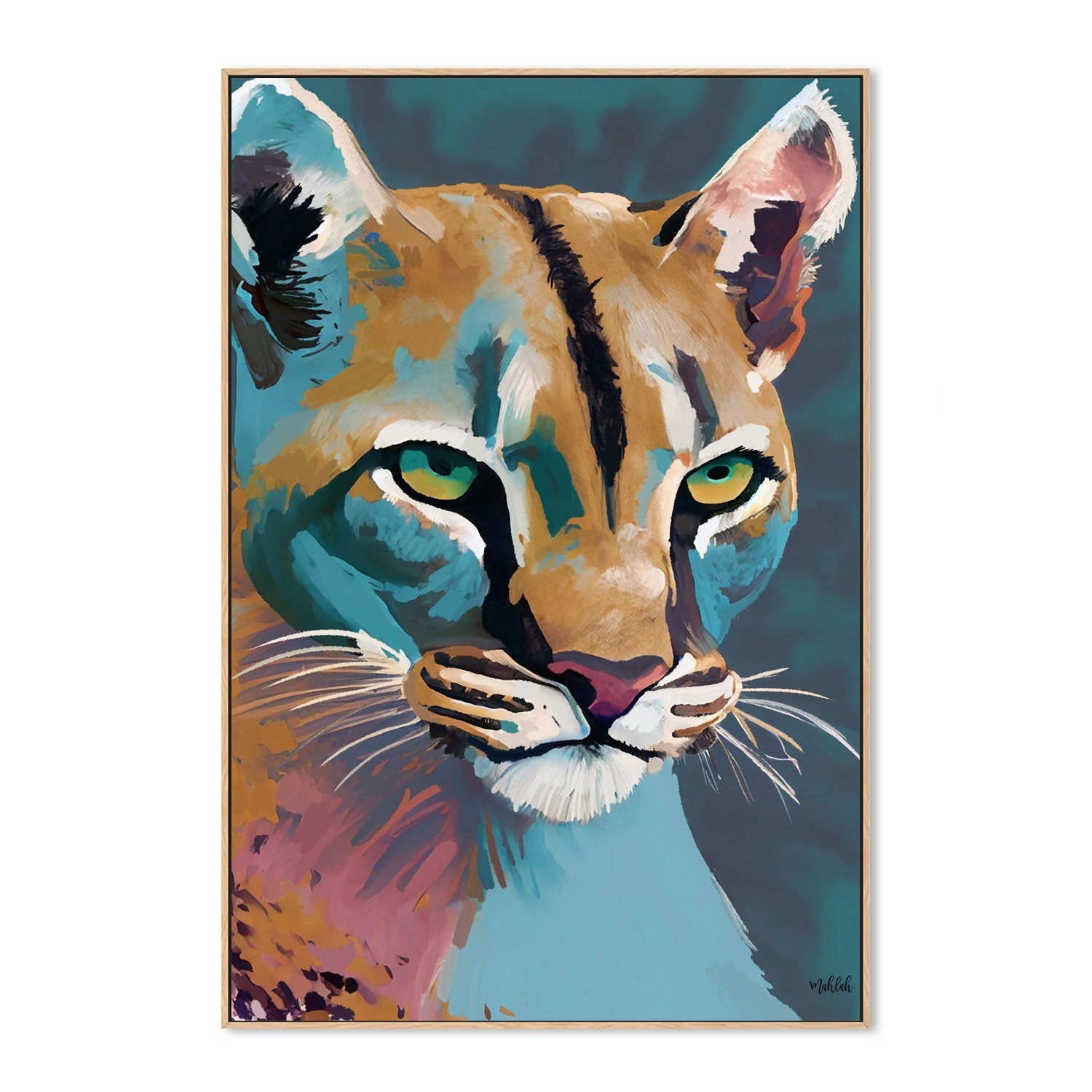 wall-art-print-canvas-poster-framed-Mountain Lion , By Inkheart Designs-4