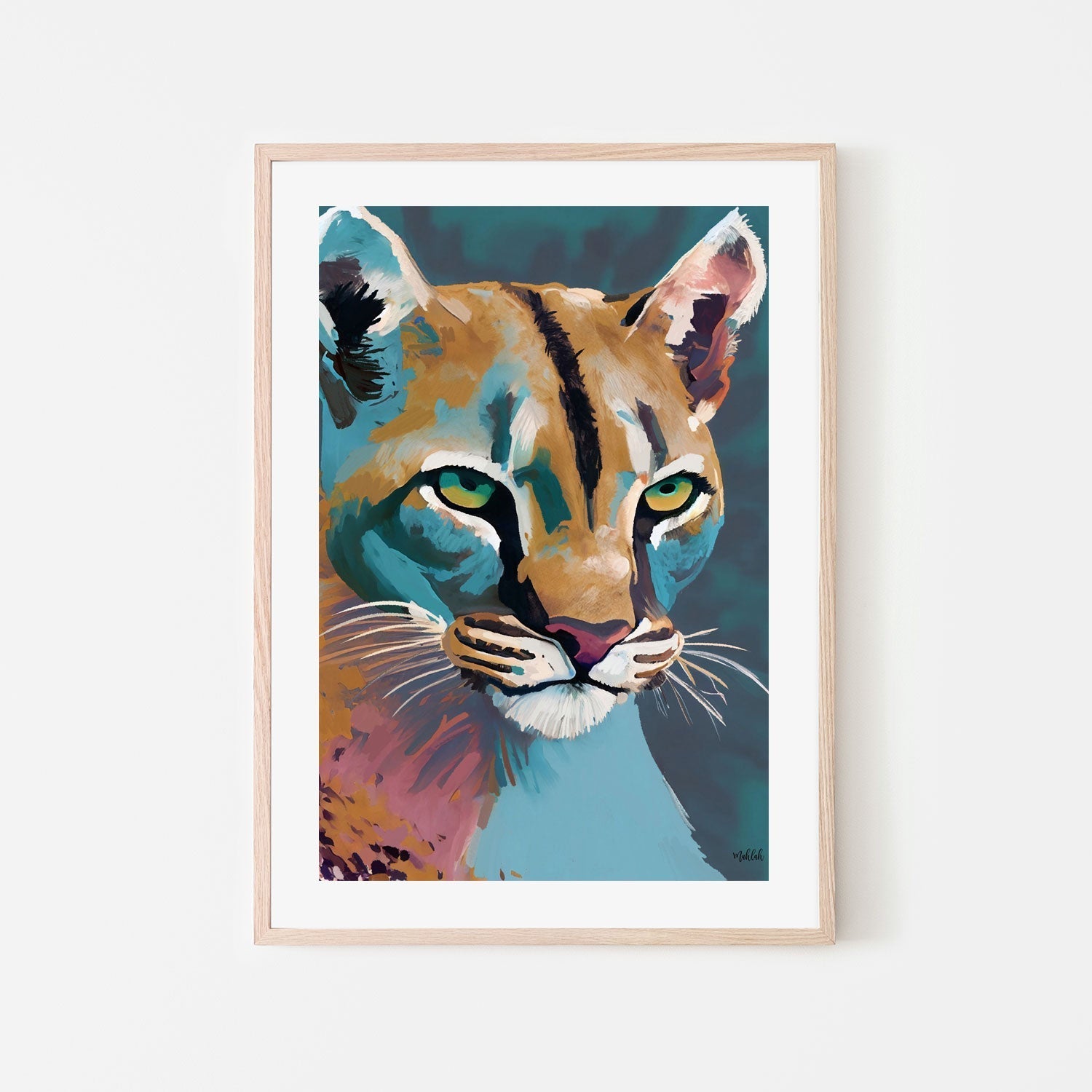 wall-art-print-canvas-poster-framed-Mountain Lion , By Inkheart Designs-6