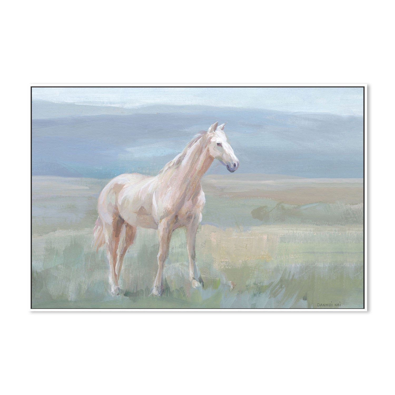 wall-art-print-canvas-poster-framed-Mountain Mare Landscape-by-Danhui Nai-Gioia Wall Art