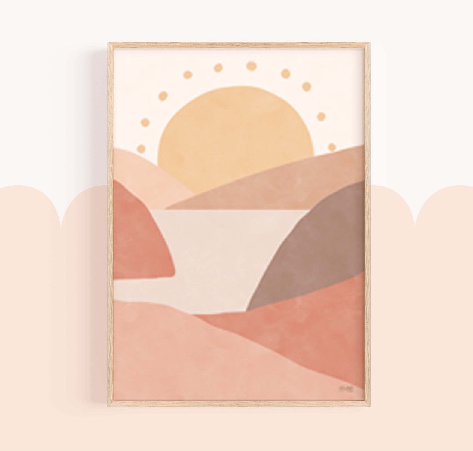 wall-art-print-canvas-poster-framed-Mountain Sunset Sand , By Pip and Phee-2