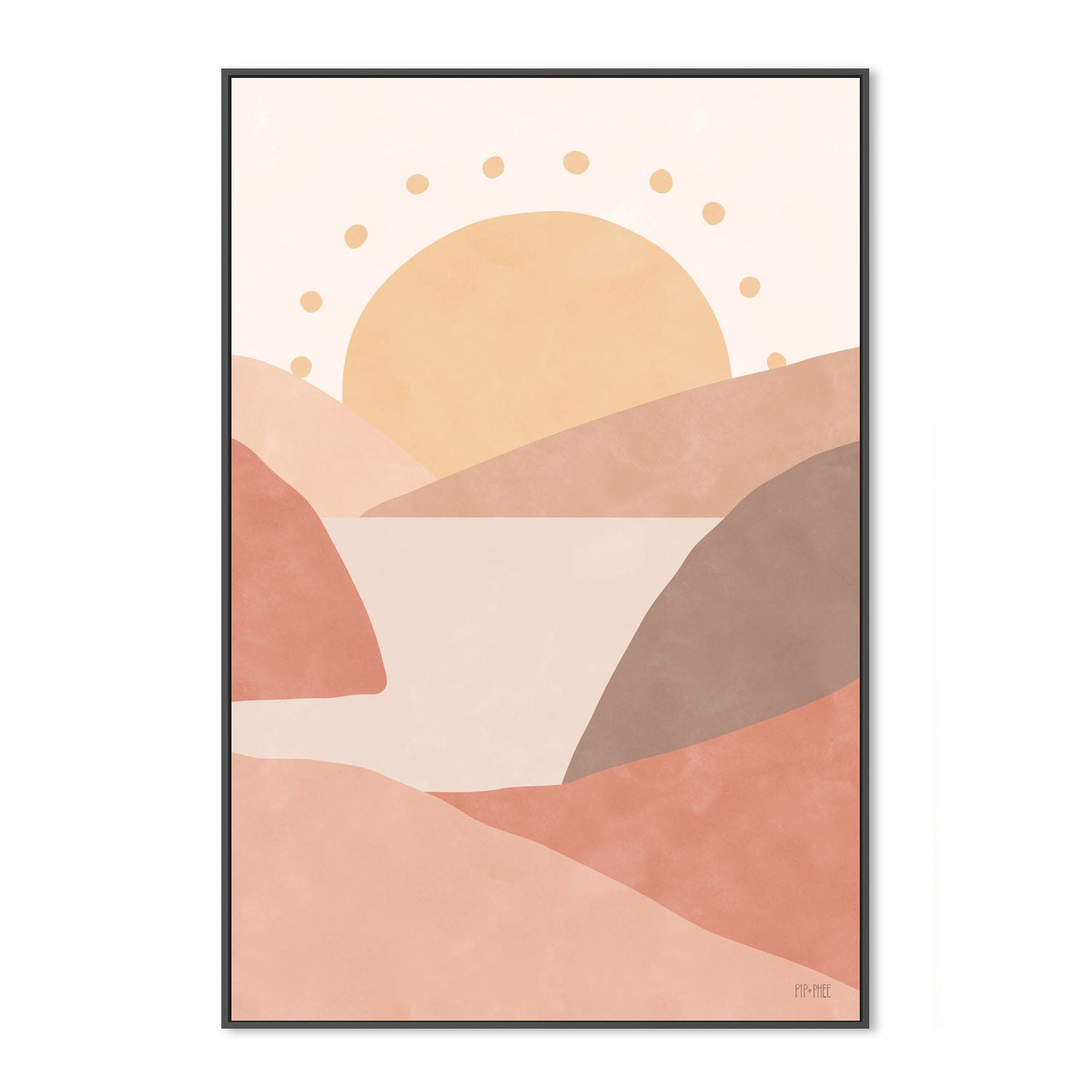 wall-art-print-canvas-poster-framed-Mountain Sunset Sand , By Pip and Phee-3