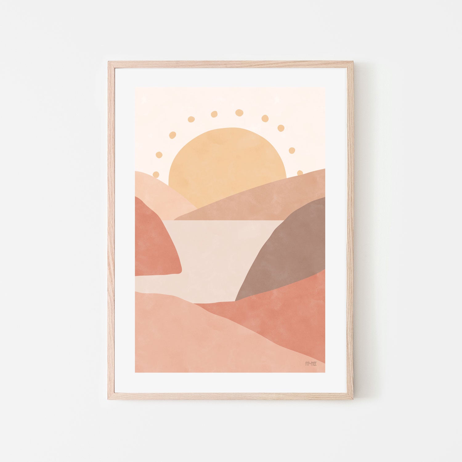 wall-art-print-canvas-poster-framed-Mountain Sunset Sand , By Pip and Phee-6