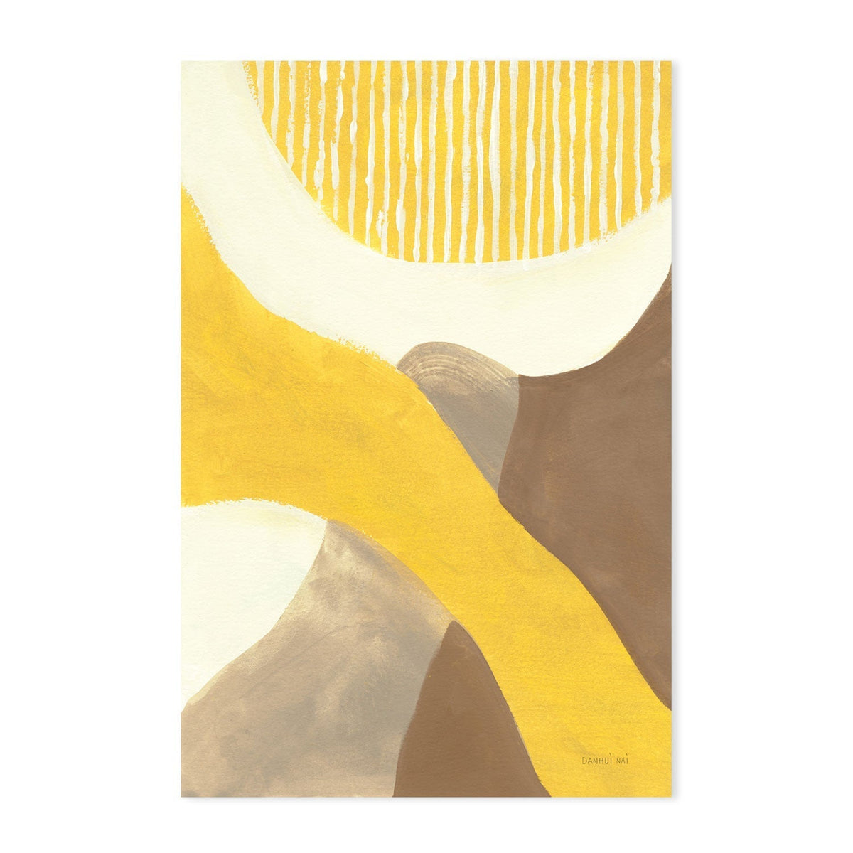 wall-art-print-canvas-poster-framed-Mustard Abstract, Style B , By Danhui Nai-GIOIA-WALL-ART