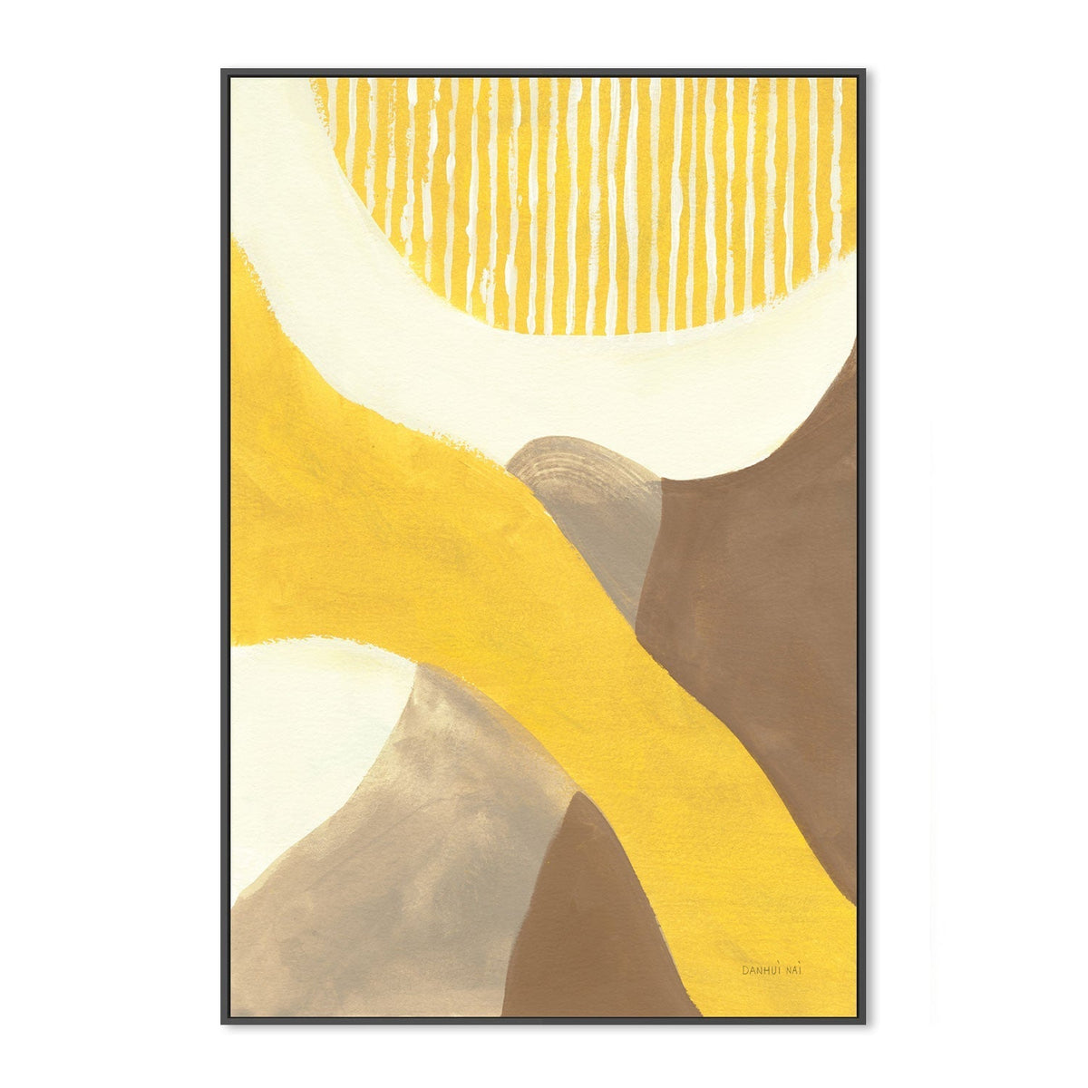 wall-art-print-canvas-poster-framed-Mustard Abstract, Style B , By Danhui Nai-GIOIA-WALL-ART