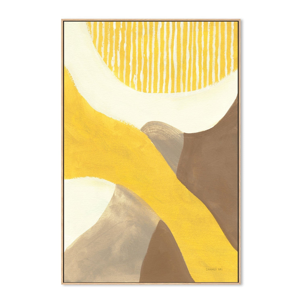 wall-art-print-canvas-poster-framed-Mustard Abstract, Style B , By Danhui Nai-GIOIA-WALL-ART