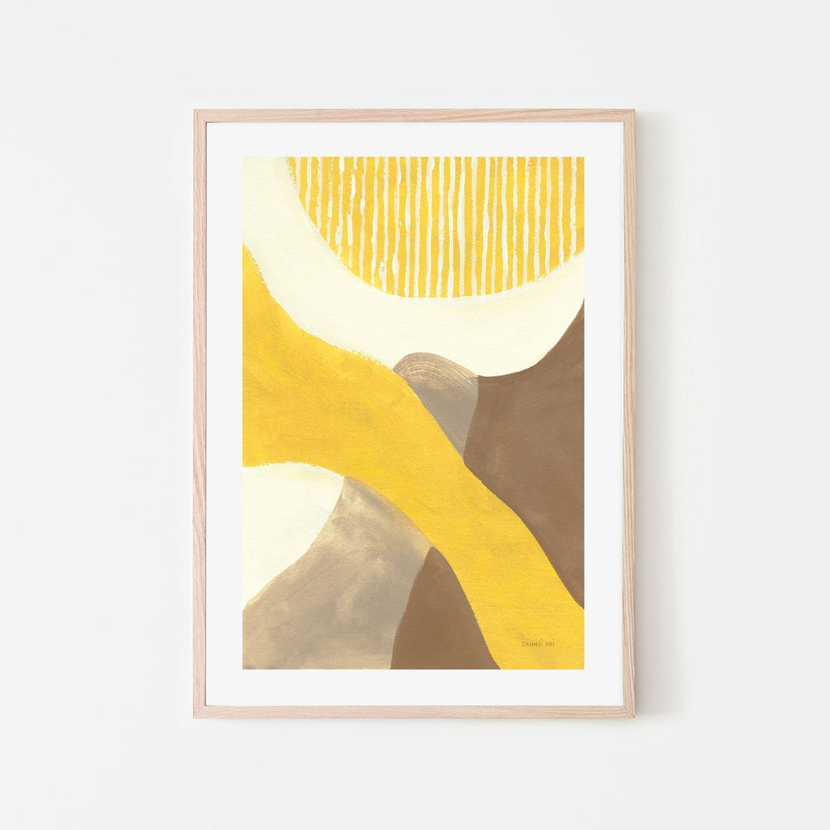 wall-art-print-canvas-poster-framed-Mustard Abstract, Style B , By Danhui Nai-GIOIA-WALL-ART