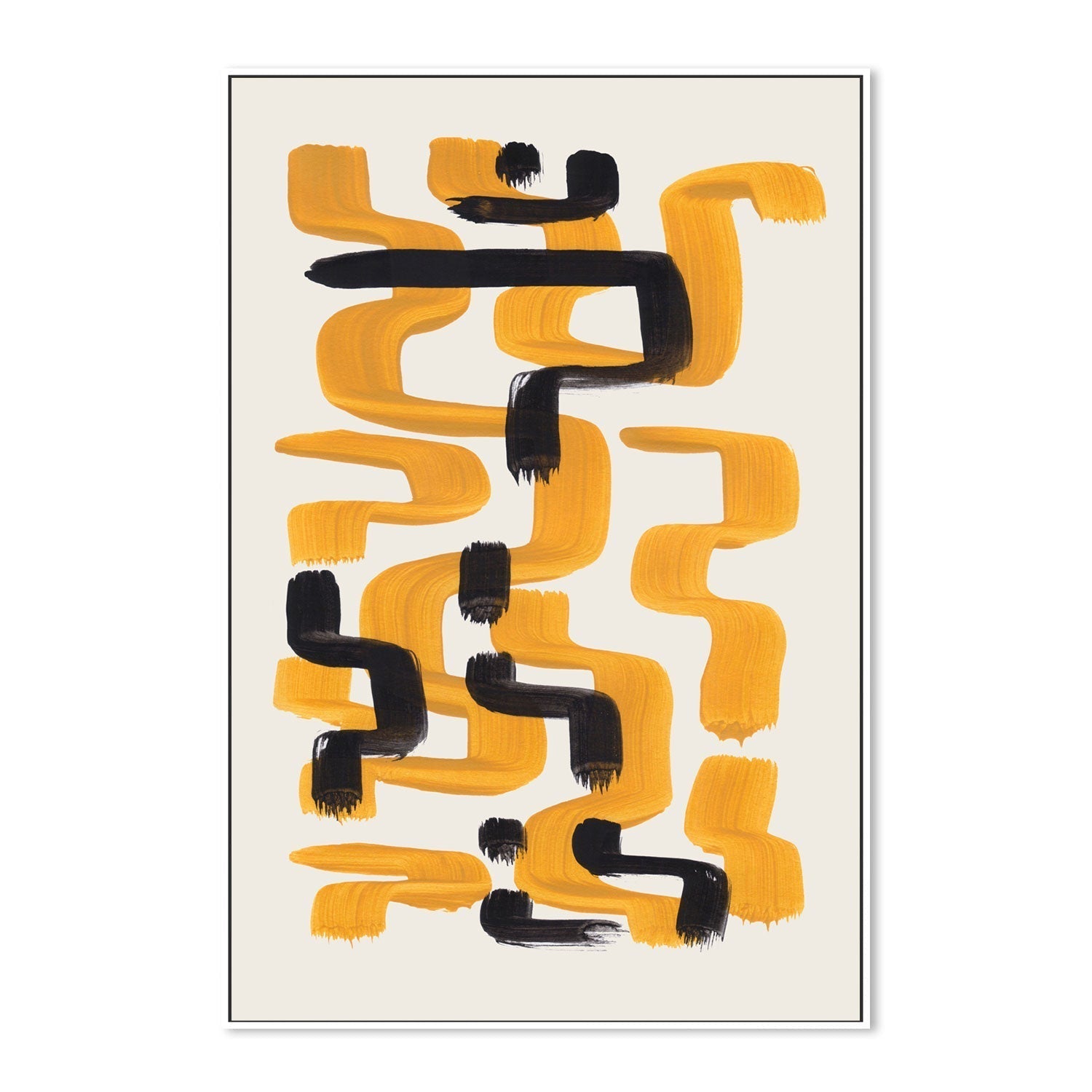 wall-art-print-canvas-poster-framed-Mustard Wiggle, Style B , By Ejaaz Haniff-GIOIA-WALL-ART