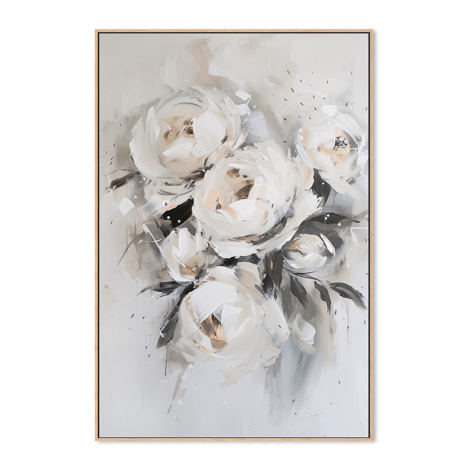 wall-art-print-canvas-poster-framed-Muted Roses , Style B-4