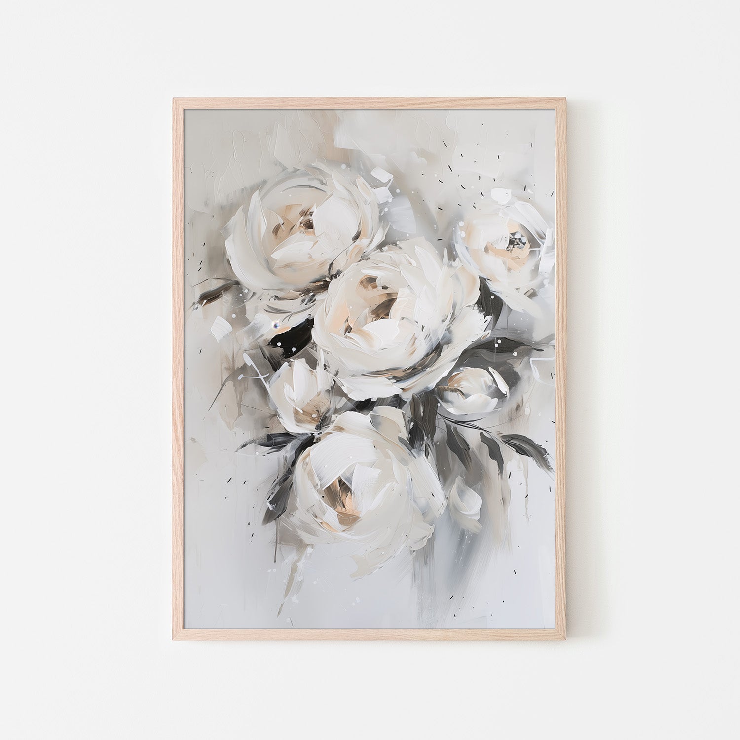 wall-art-print-canvas-poster-framed-Muted Roses , Style B-6