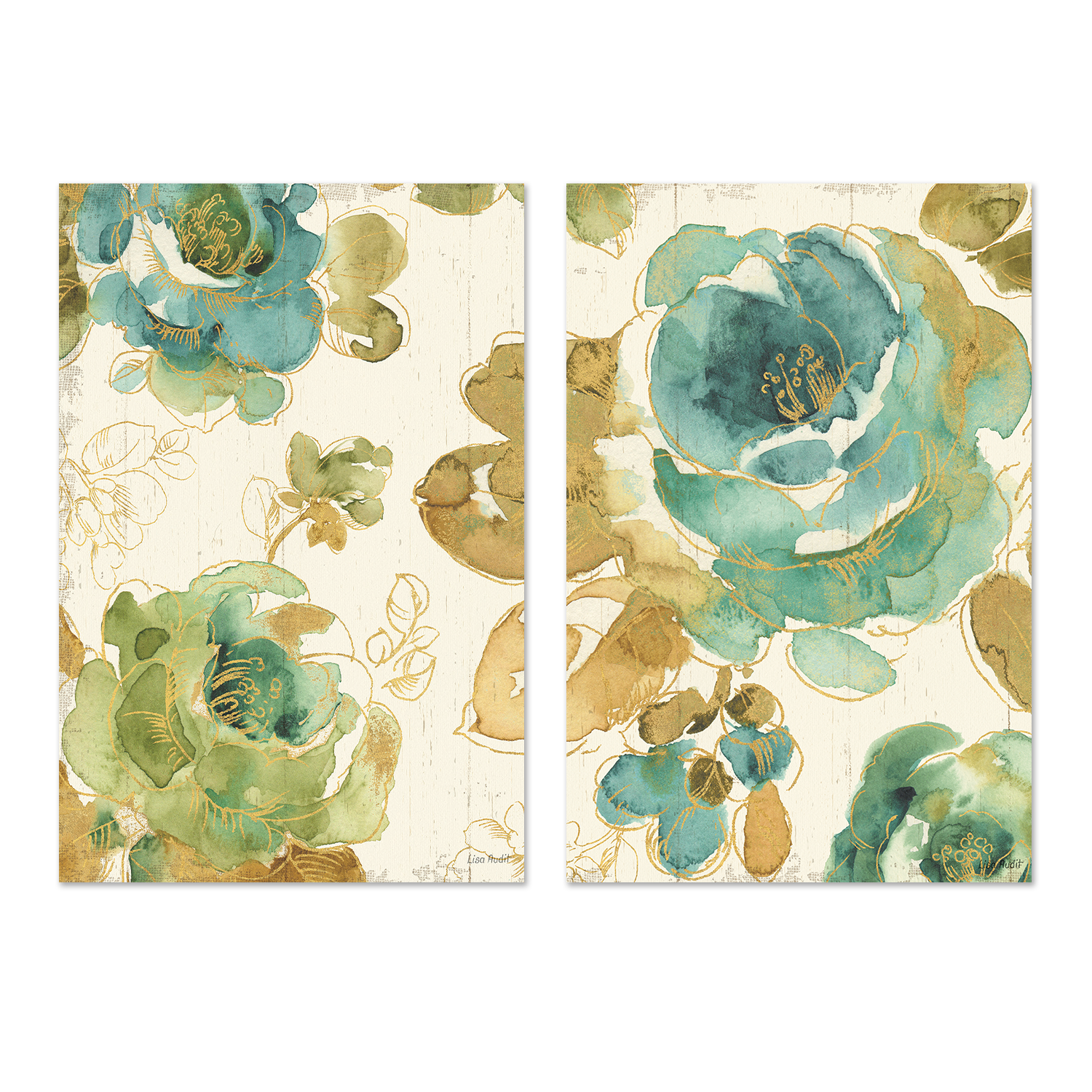 wall-art-print-canvas-poster-framed-My Greenhouse Roses, Style A & B, Set Of 2 , By Lisa Audit-GIOIA-WALL-ART