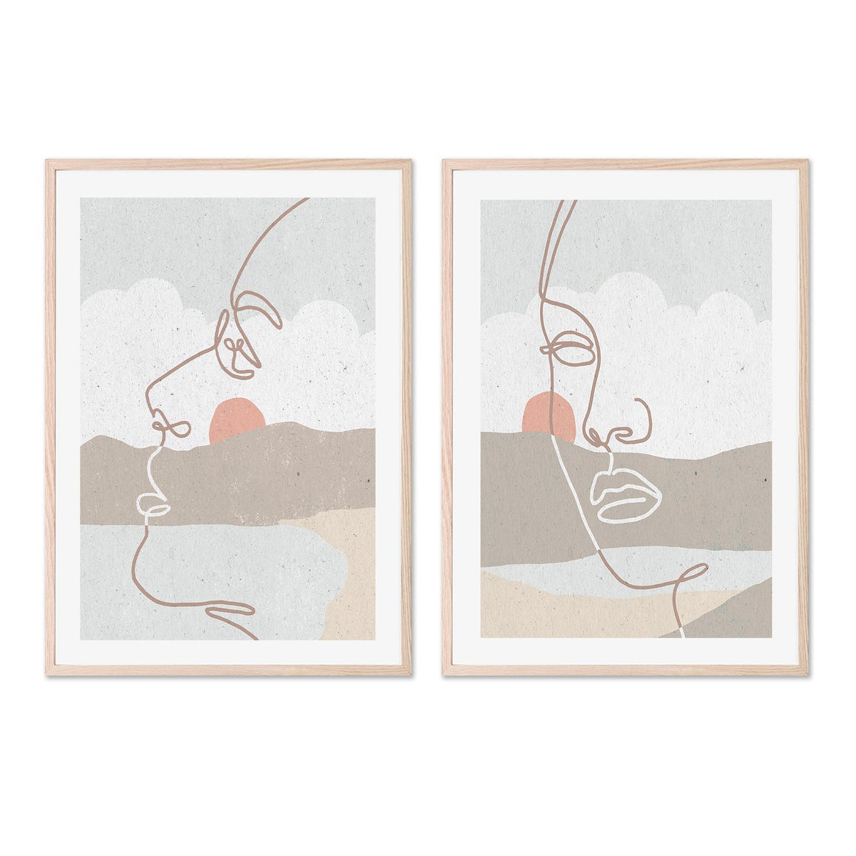 wall-art-print-canvas-poster-framed-Mykonos, Style A & B, Set Of 2 , By Moira Hershey-GIOIA-WALL-ART