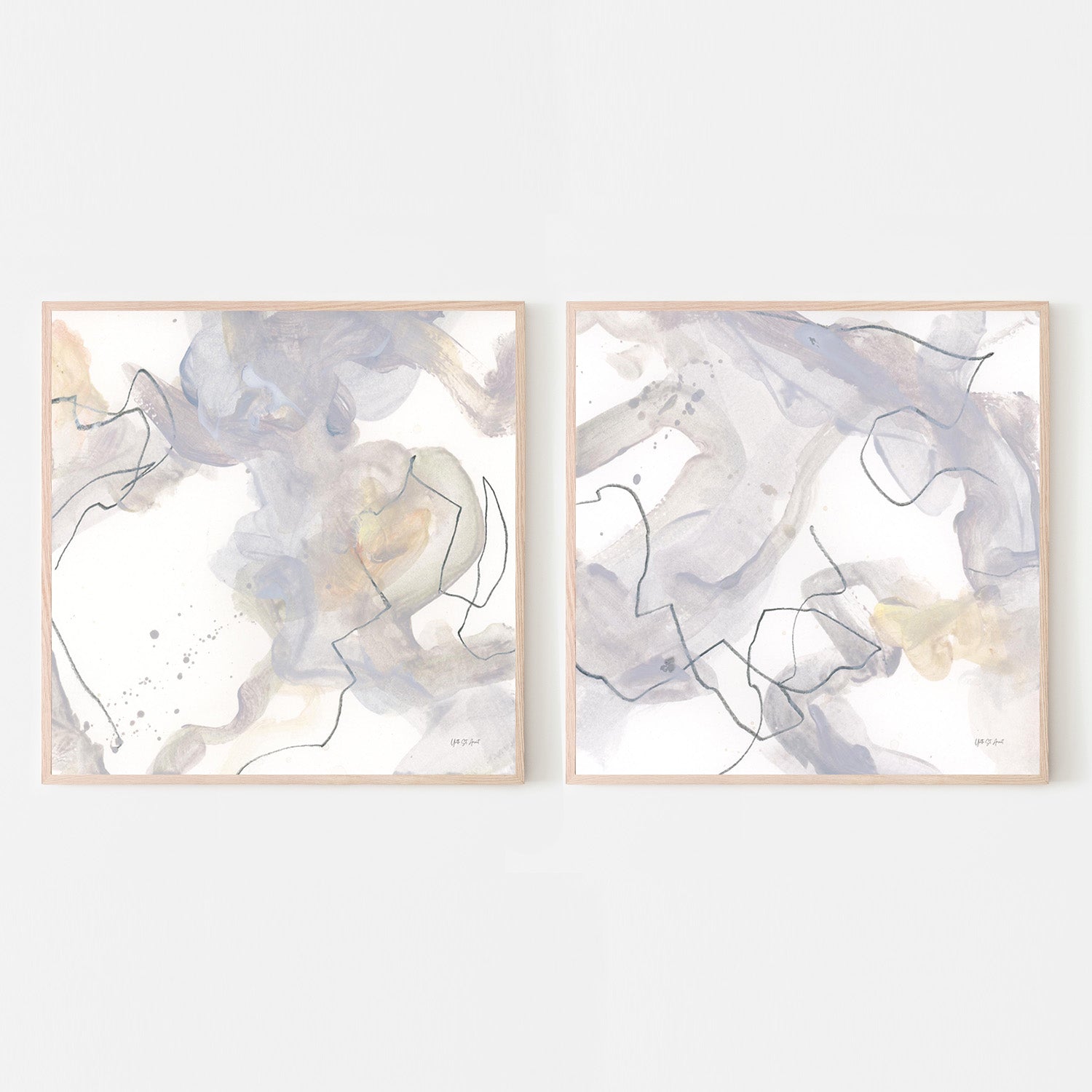 wall-art-print-canvas-poster-framed-Mystique, Style A & B, Set Of 2-6