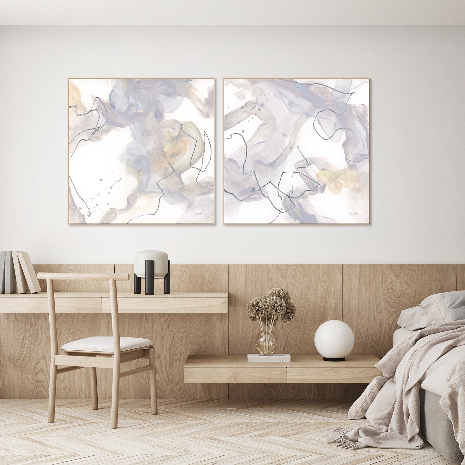wall-art-print-canvas-poster-framed-Mystique, Style A & B, Set Of 2-9