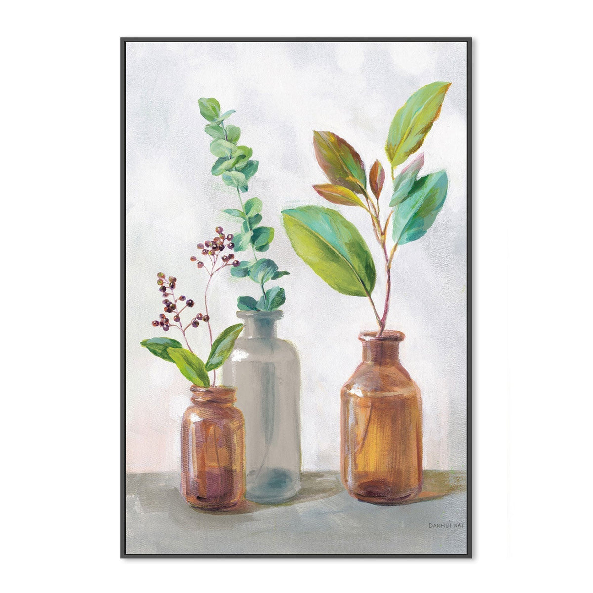 wall-art-print-canvas-poster-framed-Natural Riches Charcoal, Style A-by-Danhui Nai-Gioia Wall Art