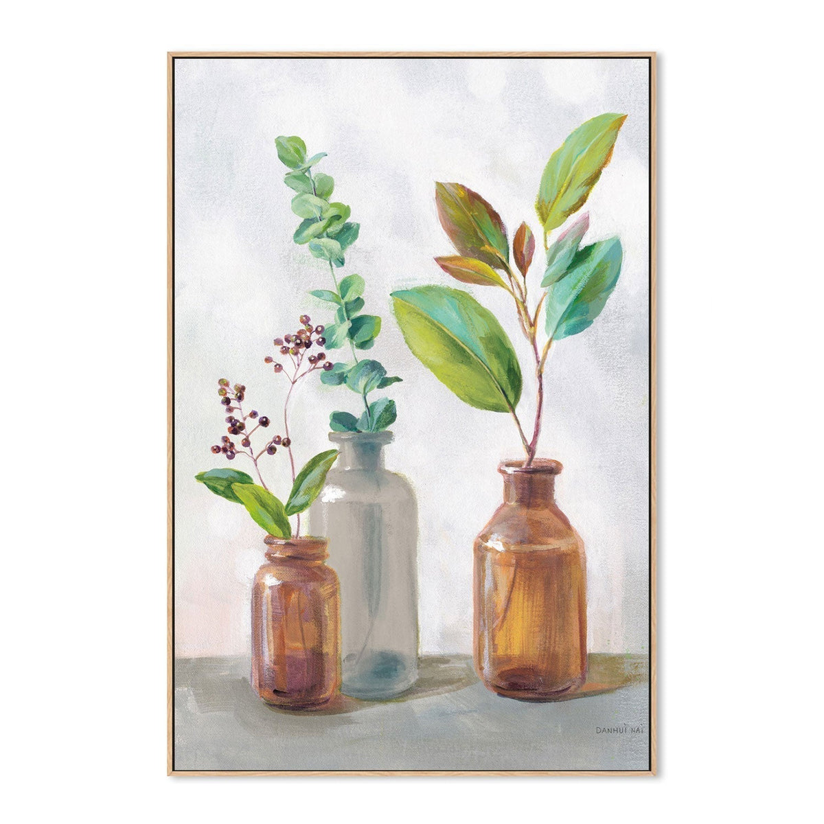 wall-art-print-canvas-poster-framed-Natural Riches Charcoal, Style A-by-Danhui Nai-Gioia Wall Art