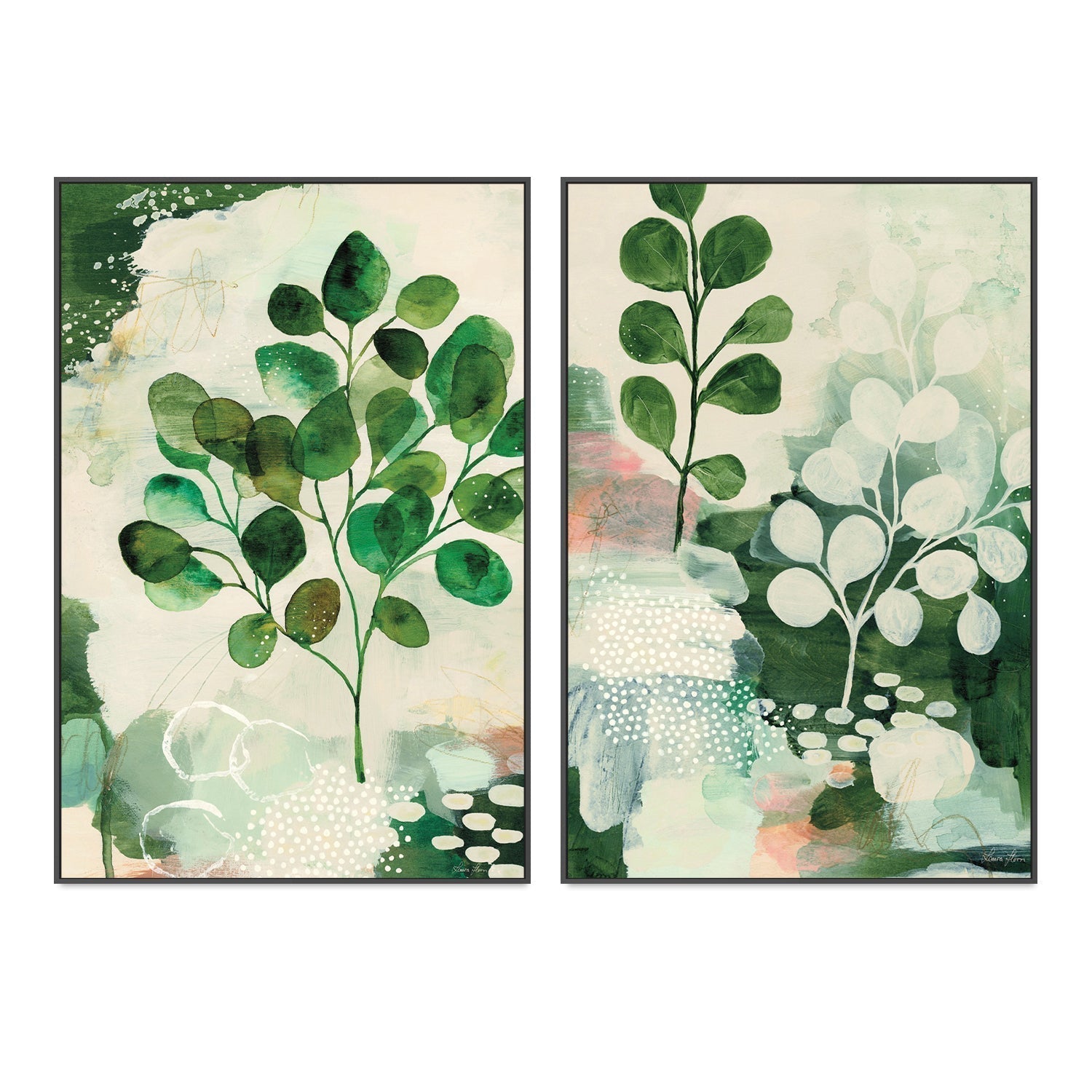 wall-art-print-canvas-poster-framed-Nature Story, Set of 2-by-Laura Horn-Gioia Wall Art