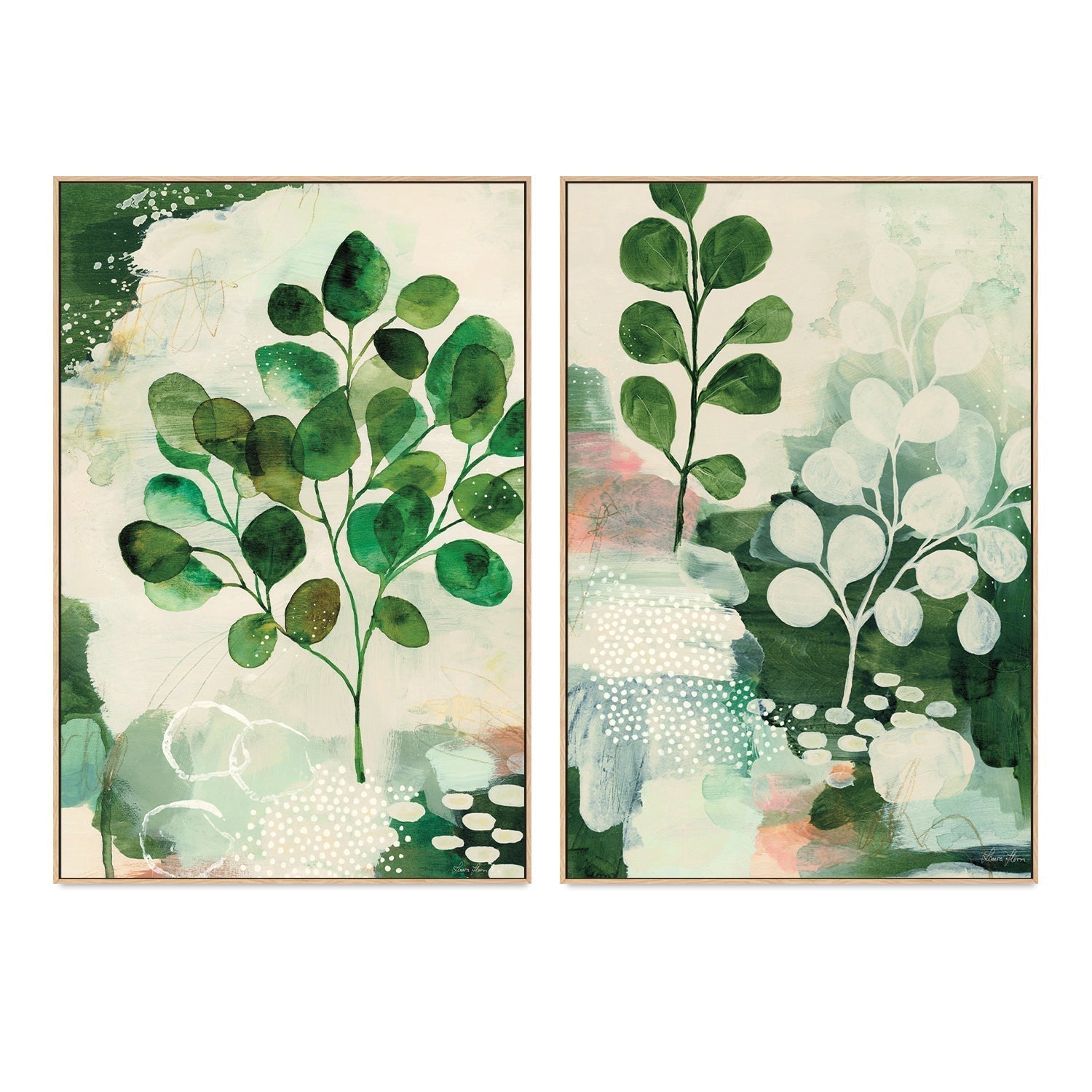 wall-art-print-canvas-poster-framed-Nature Story, Set of 2-by-Laura Horn-Gioia Wall Art